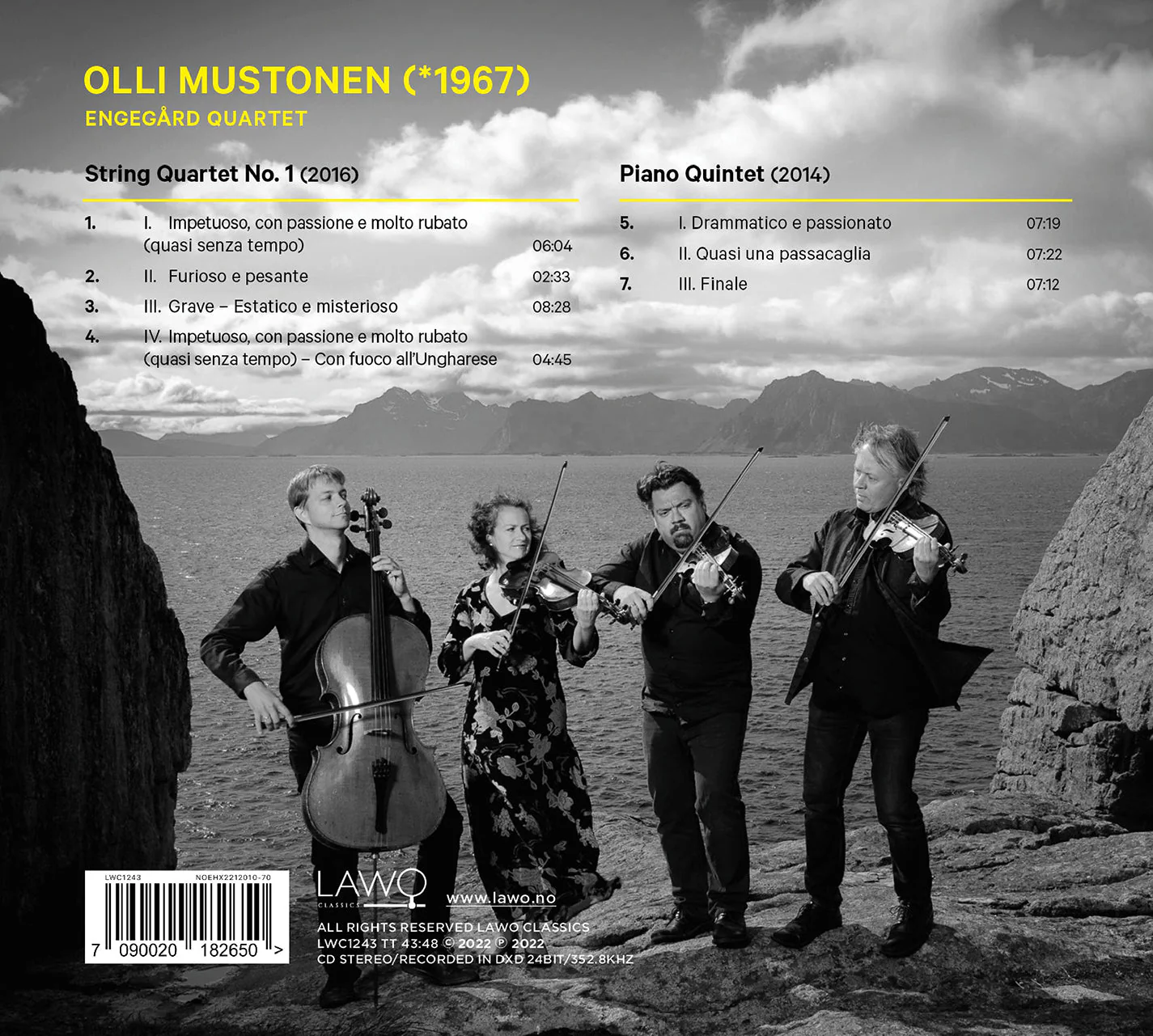 Mustonen: String Quartet No. 1; Piano Concerto / Engegård Quartet - Image 2