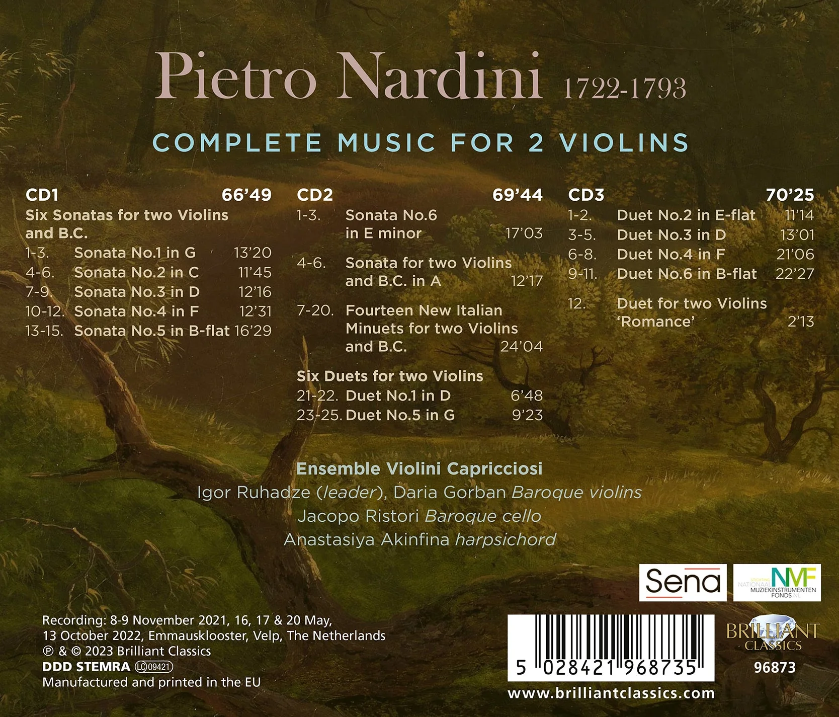Nardini: Complete Music for 2 Violins - Image 2