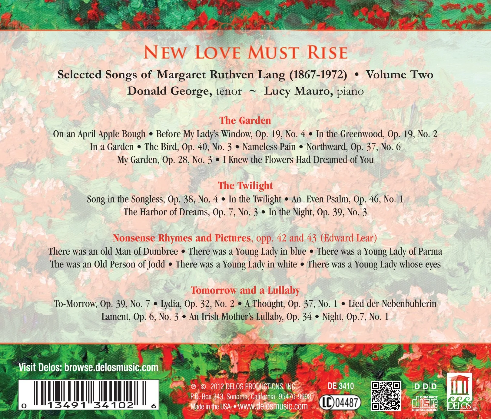 New Love Must Rise: Selected Songs Of Margaret Ruthven Lang, Vol. 2 - Image 2