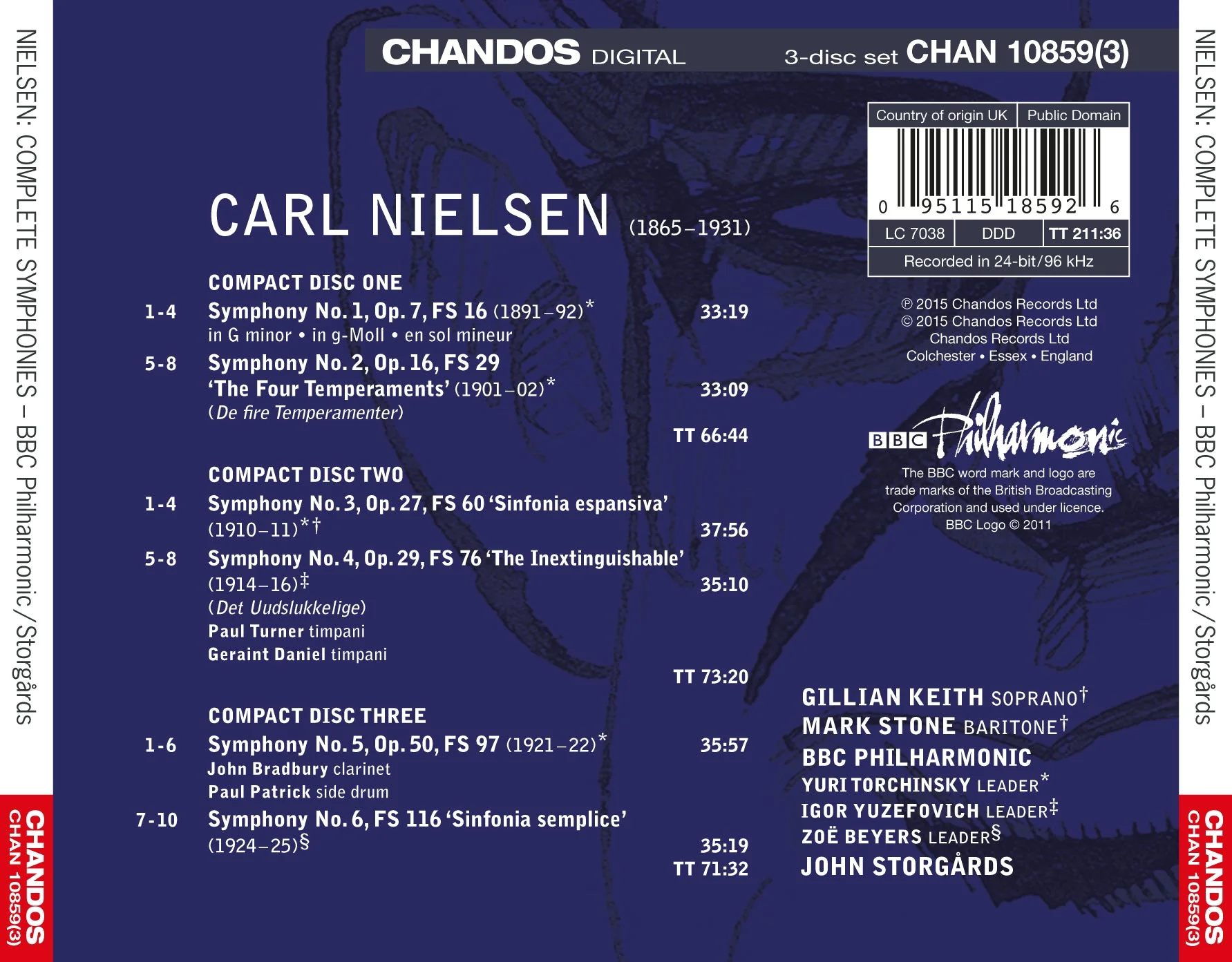 Nielsen: Complete Symphonies / Storgards, BBC Philharmonic - Image 2