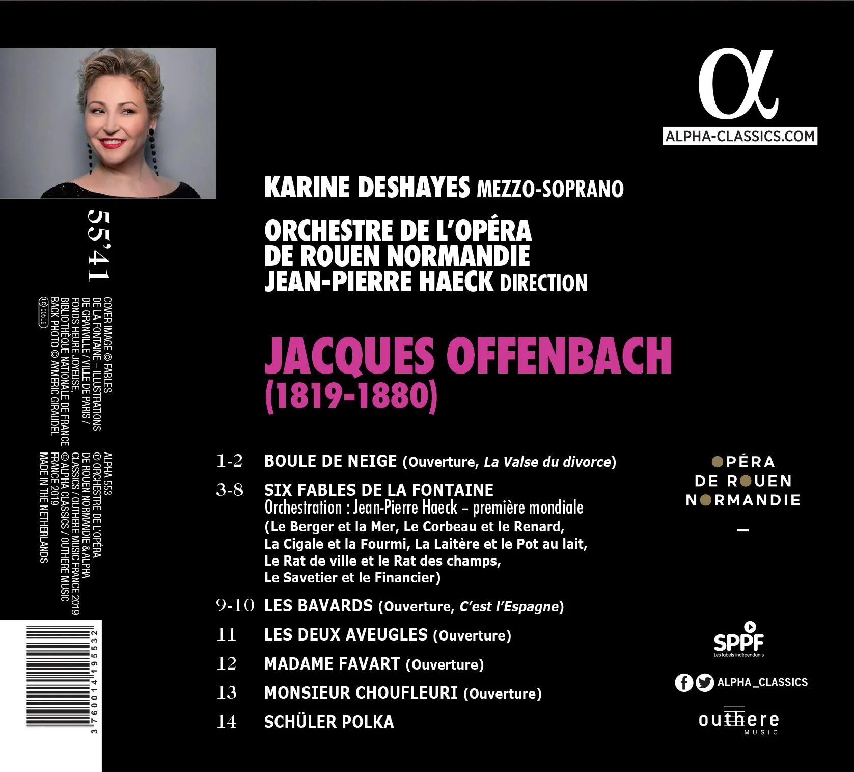 Offenbach: Fables de la Fontaine / Deshayes, Heck, Rouen Haute-Normandie Opera Orchestra - Image 2