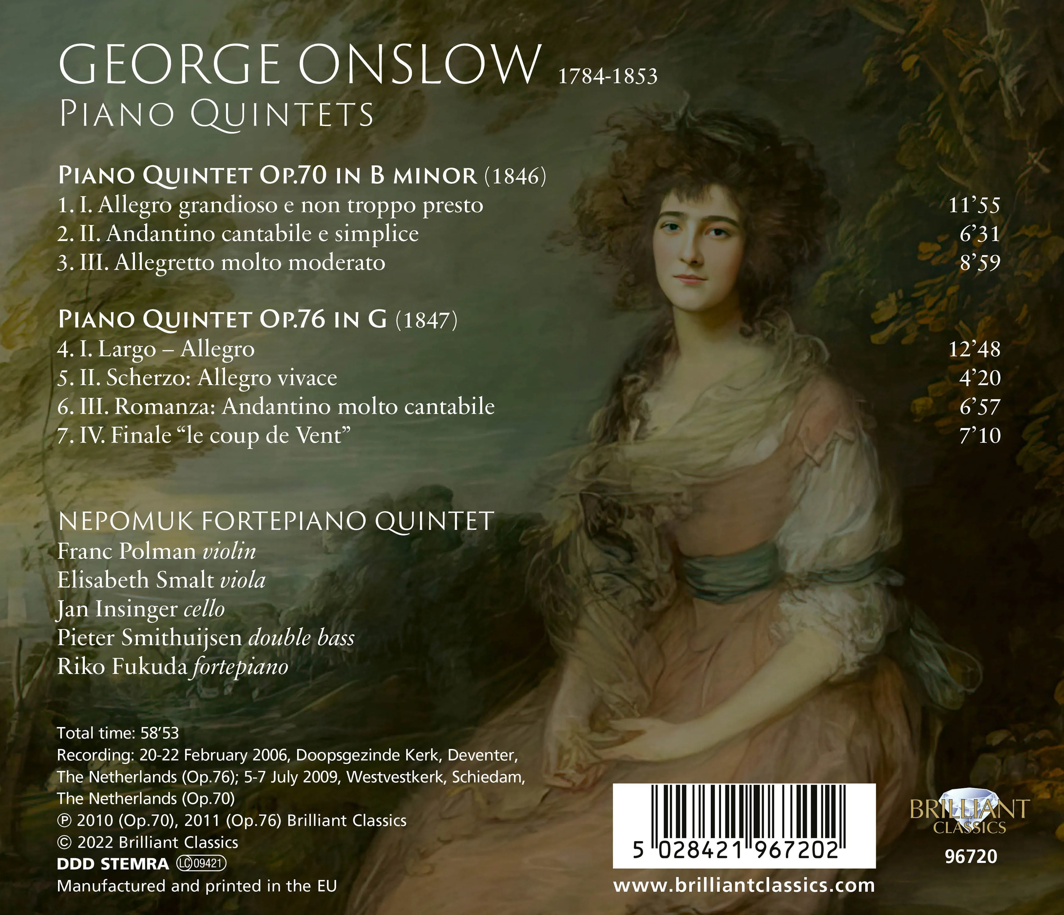 Onslow: Piano Quintets / Nepomuk Fortepiano Quintet - Image 2