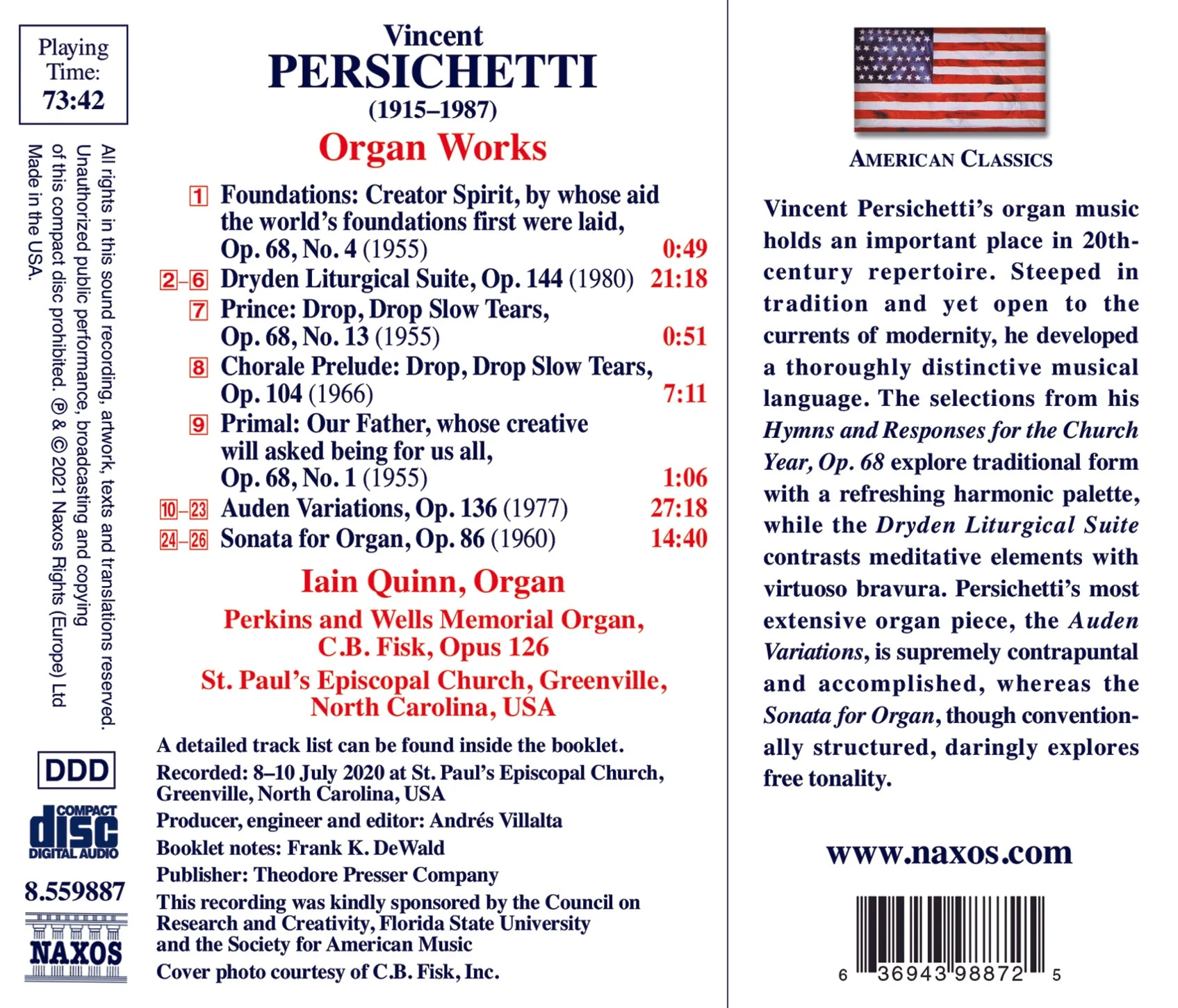 Persichetti: Organ Works / Quinn - Image 2