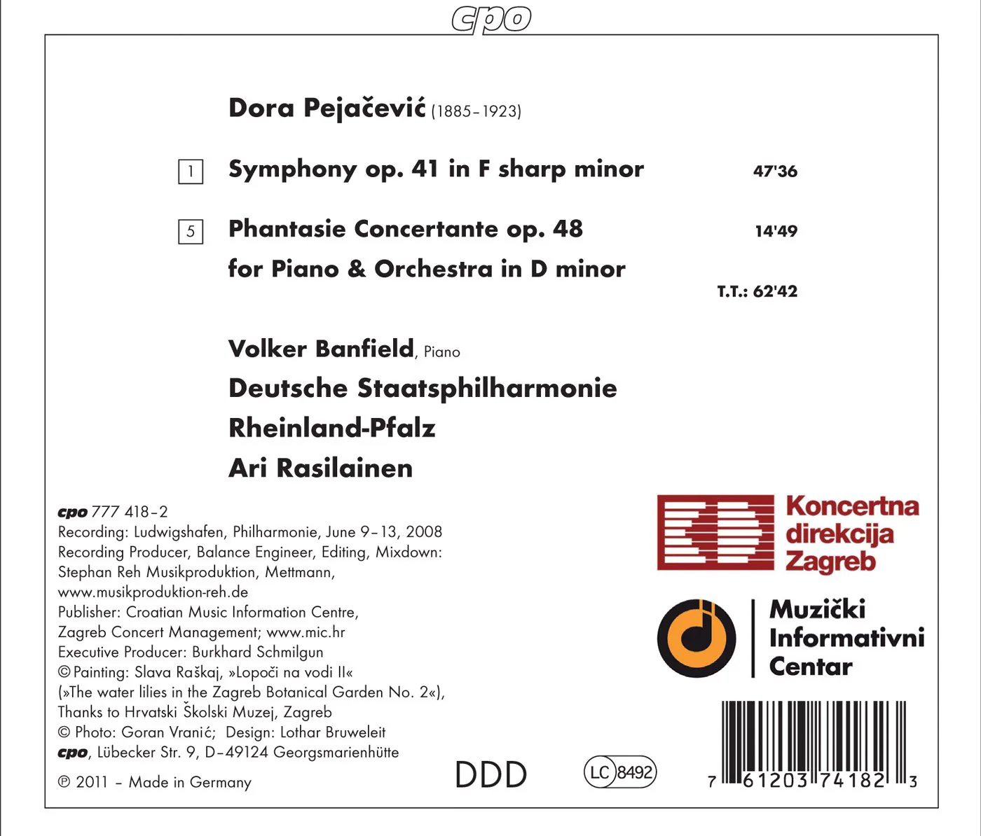 Pejacevic: Symphony, Op. 41; Phantasie Concertante / Rasilainen, Banfield, Rheinland-pfalz State Philharmonic - Image 2