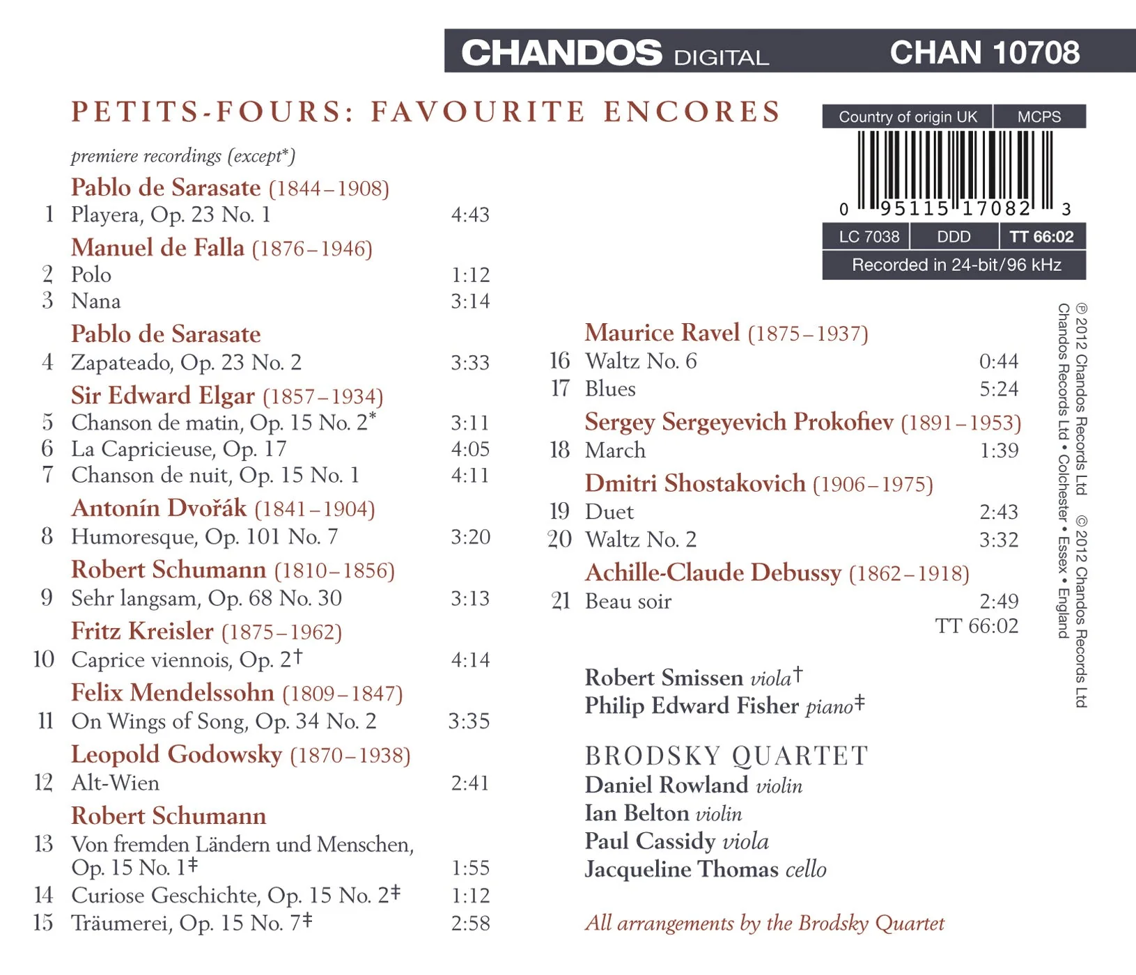 Petits-fours: Favourite Encores - Image 2
