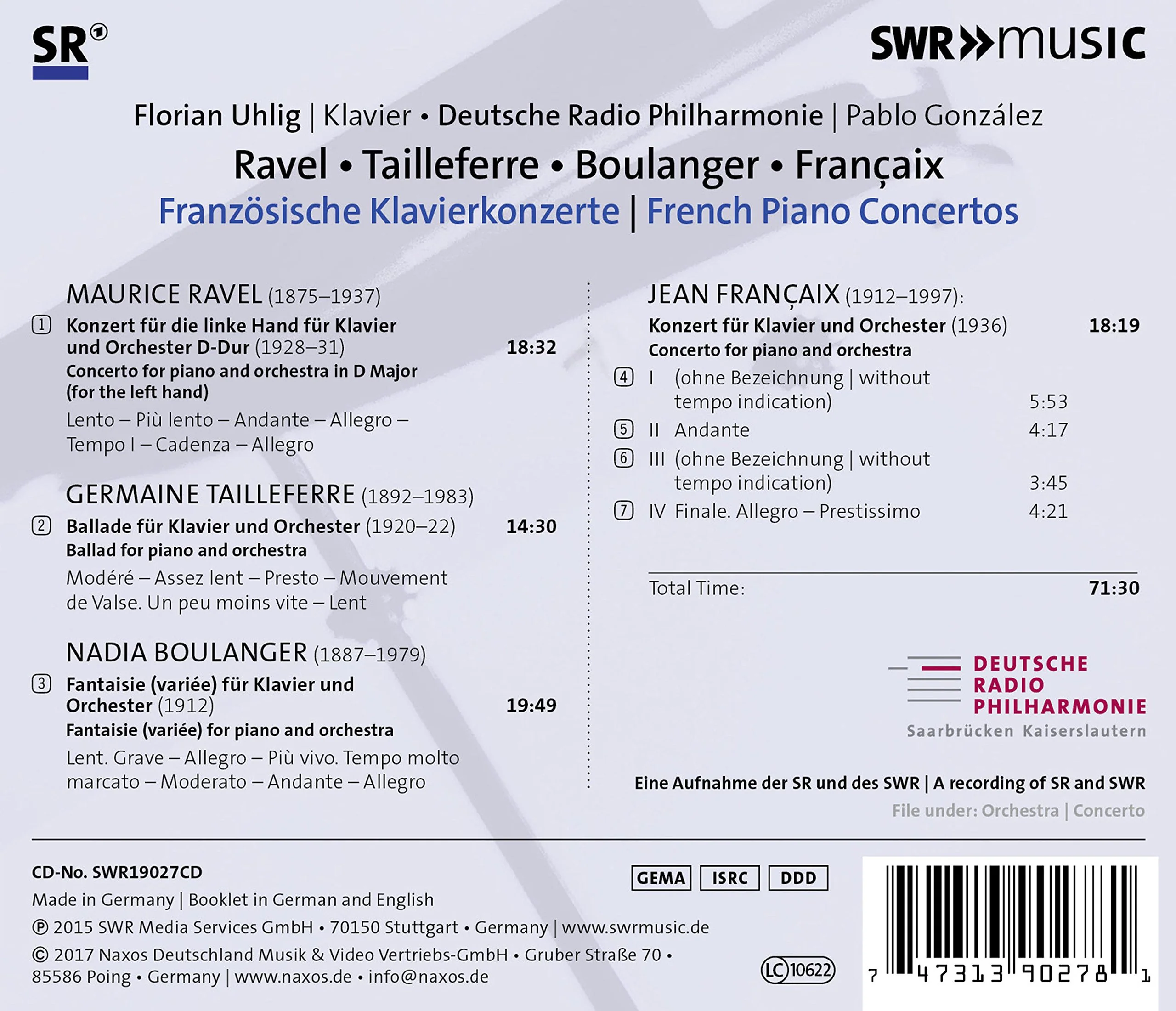 Piano Concertos, Vol. 2 / Uhlig, Gonzalez, Deutsche Radio Philharmonie - Image 2