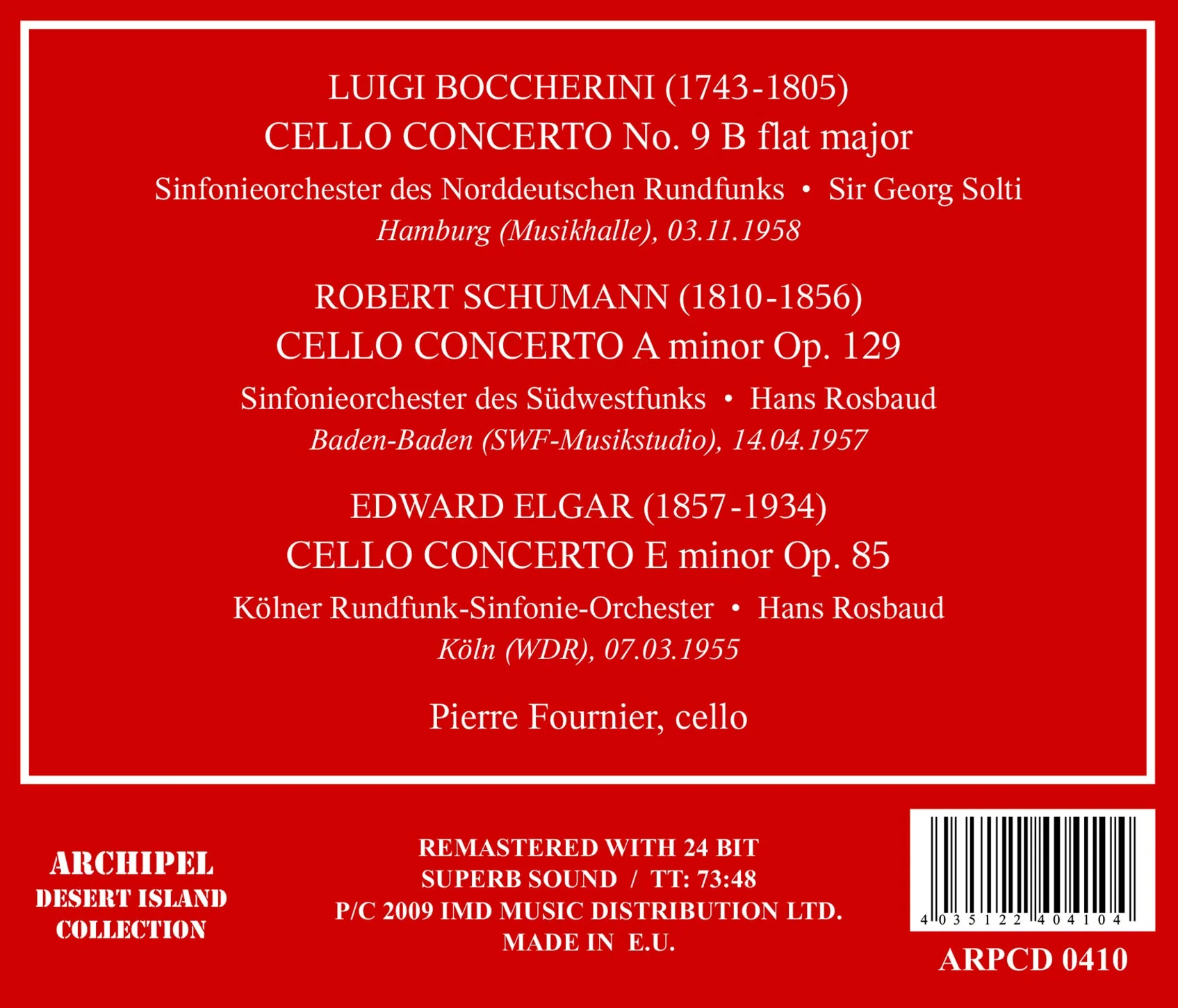 Pierre Fournier plays Cello Concertos 1955-58 - Image 2