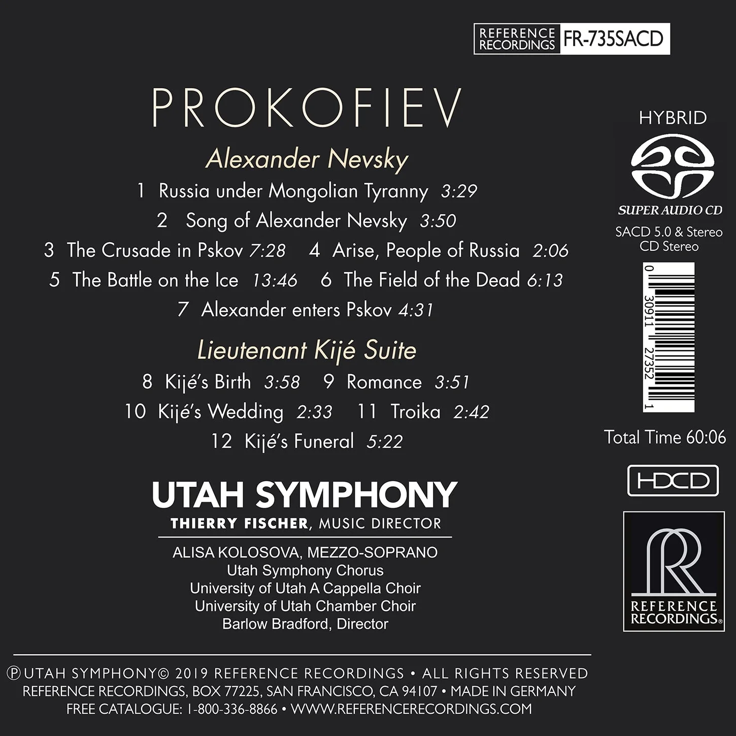 Prokofiev: Alexander Nevsky & Lieutenant Kije Suite / Fischer, Utah Symphony - Image 2