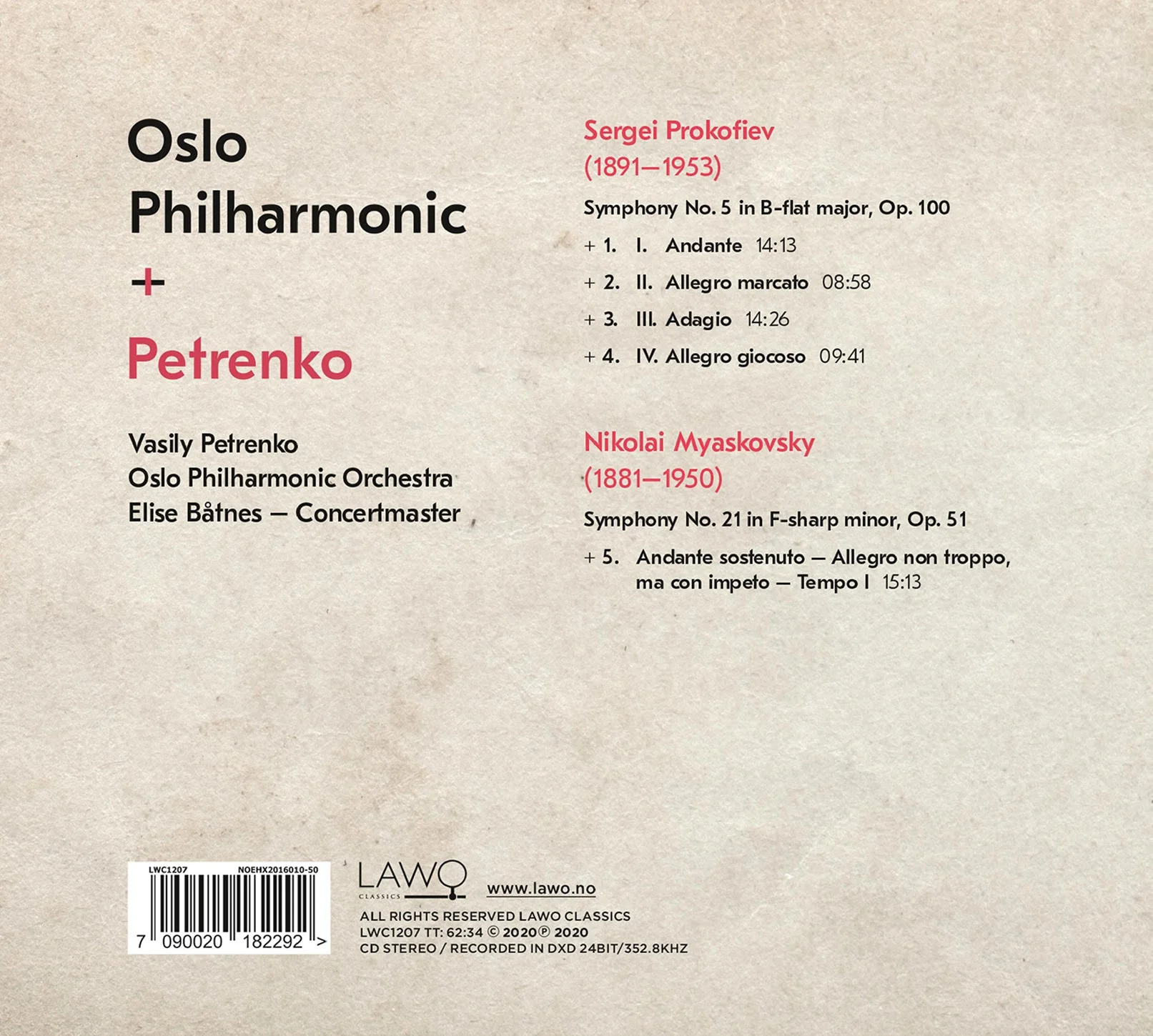 Prokofiev: Symphony No. 5 - Myaskovsky: Symphony No. 21 / Petrenko, Oslo Philharmonic - Image 2