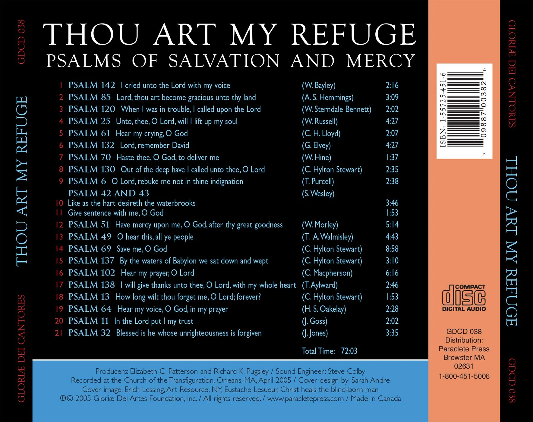 Psalms of Salvation & Mercy / Patterson, Gloriae Dei Cantores - Image 2