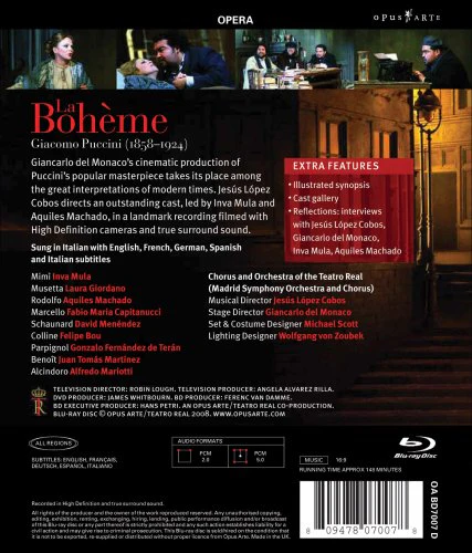 Puccini: La Bohème / Lopez-Cobos, Mula, Machado [Blu-ray] - Image 2