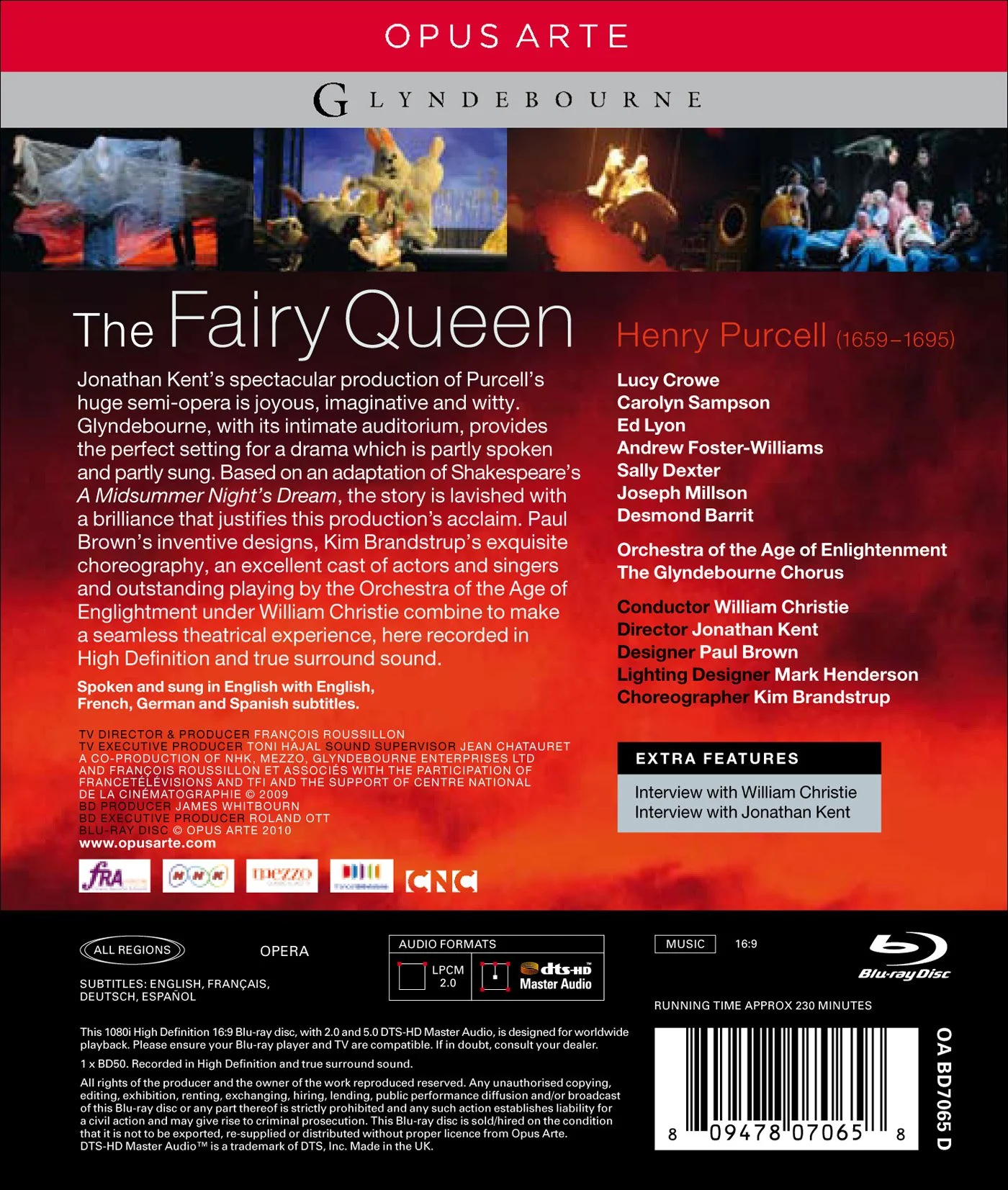 Purcell: Fairy Queen / Dexter, Millson, Barrit, Christie [Blu-ray] - Image 2