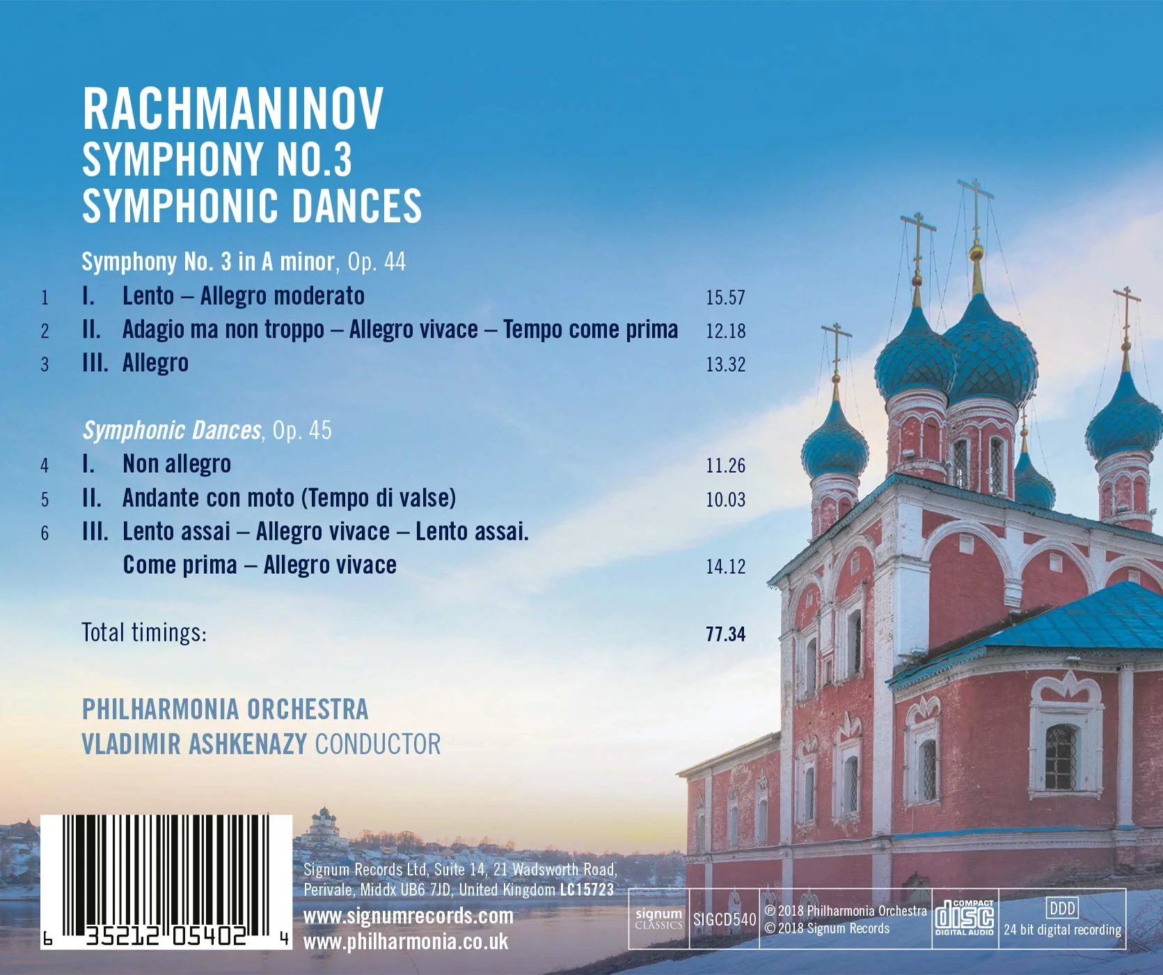 Rachmaninov: Symphony No. 3 & Symphonic Dances / Ashkenazy, Philharmonia Orchestra - Image 2
