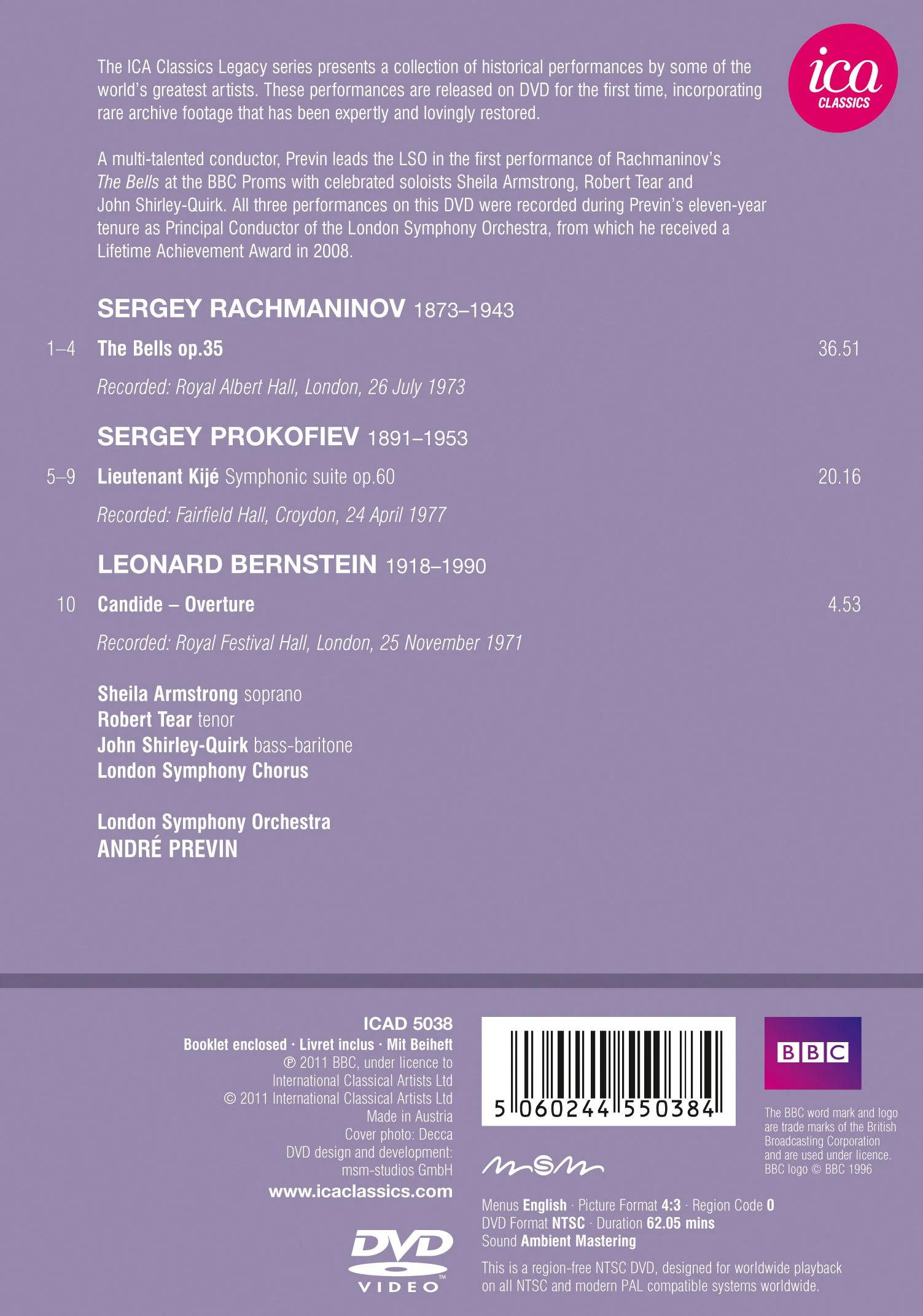 Rachmaninov: The Bells; Prokofiev: Lt. Kije Suite / Previn - Image 2