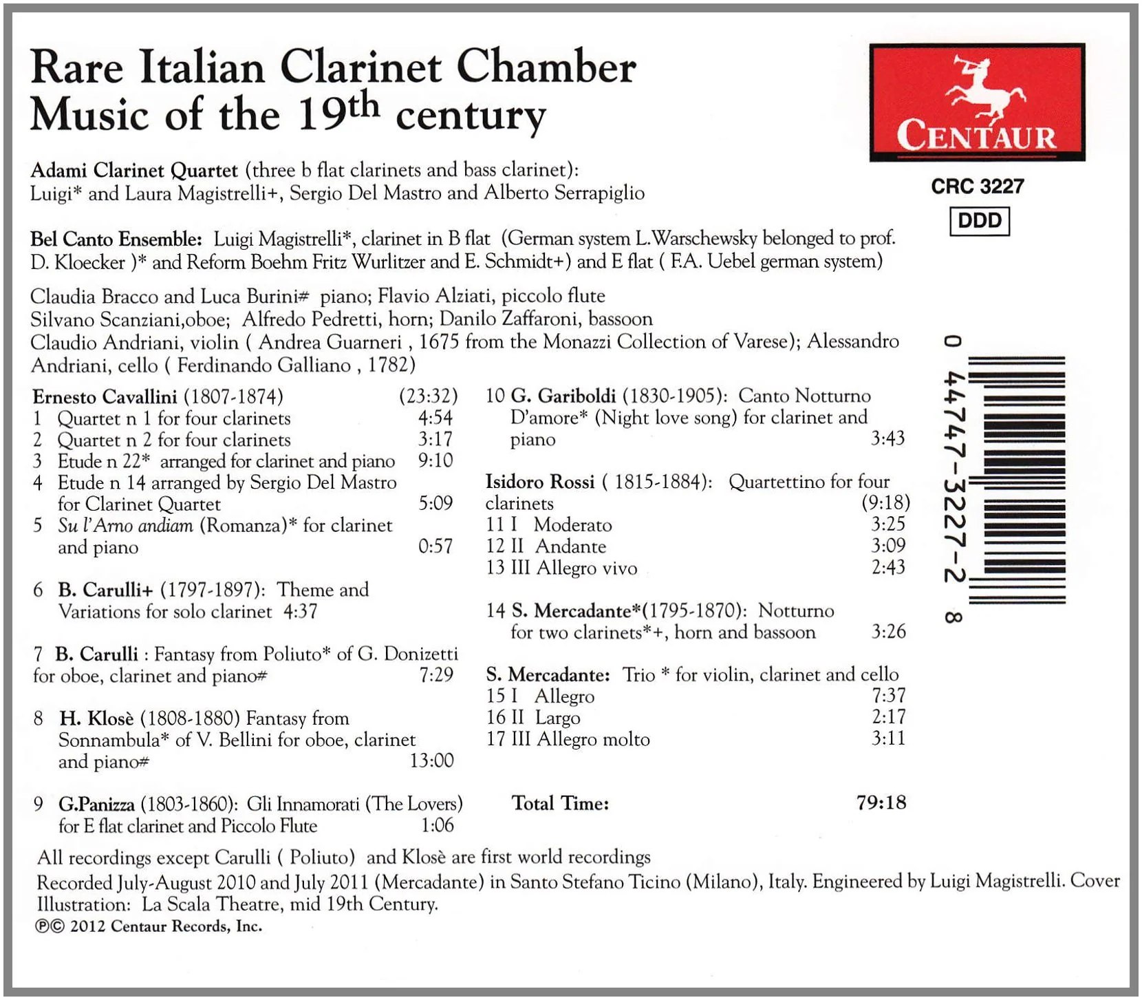 Rare Italian Clarinet Chamber Music Of The 19th Century - Image 2
