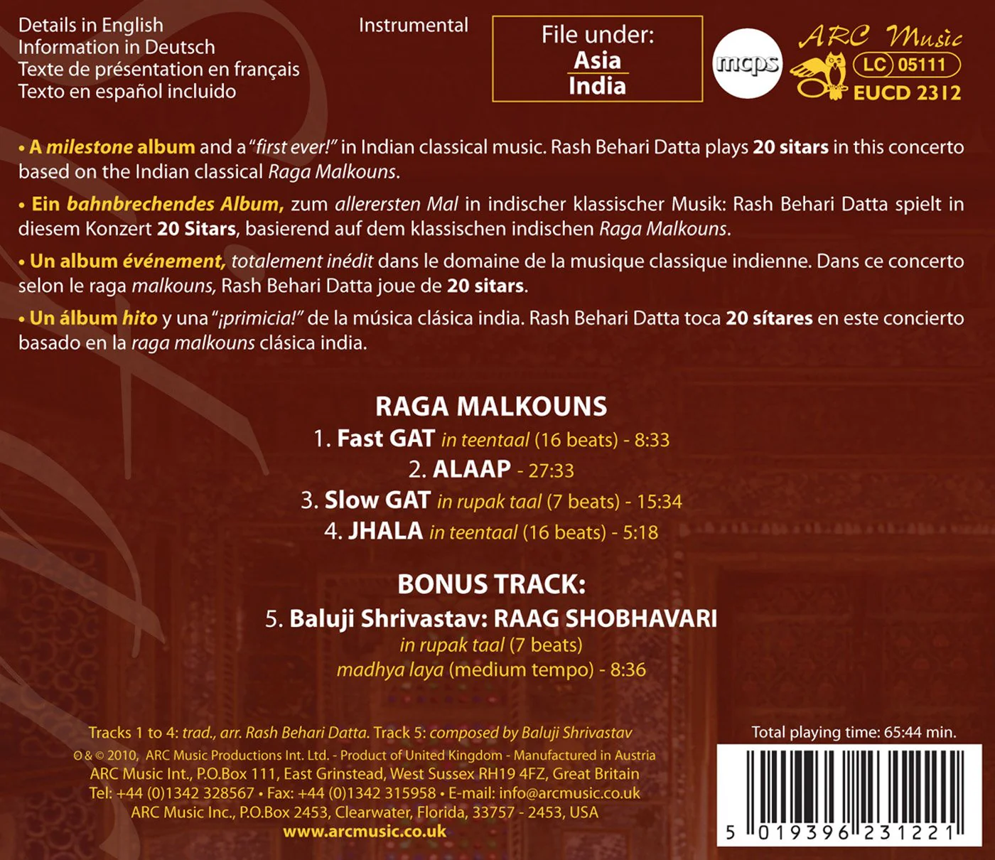 Rash Behari Datta: 20 Sitars - Image 2