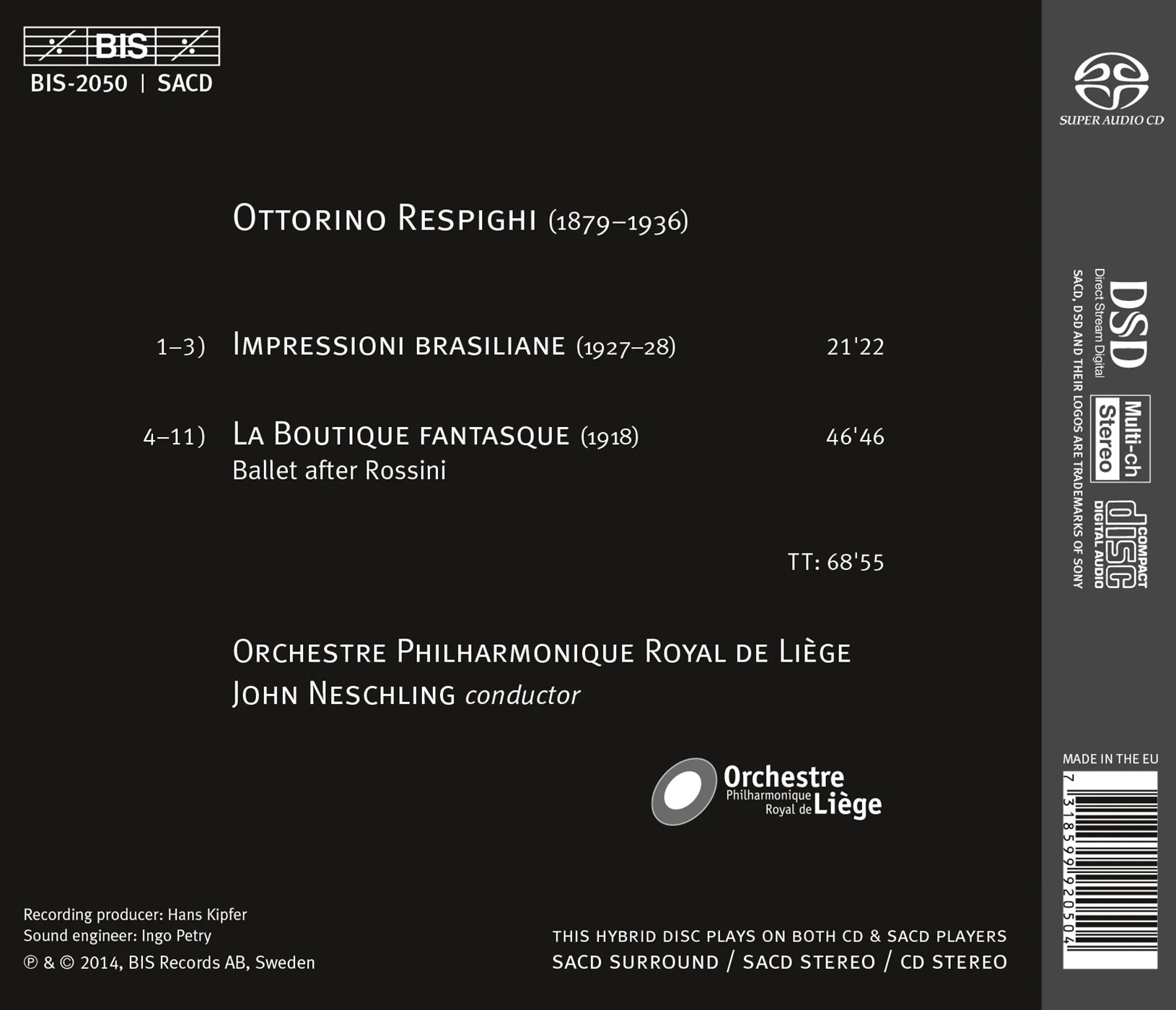 Respighi: Impressioni brasiliane & La boutique fantasque / Neschling, Liege Philharmonic - Image 2