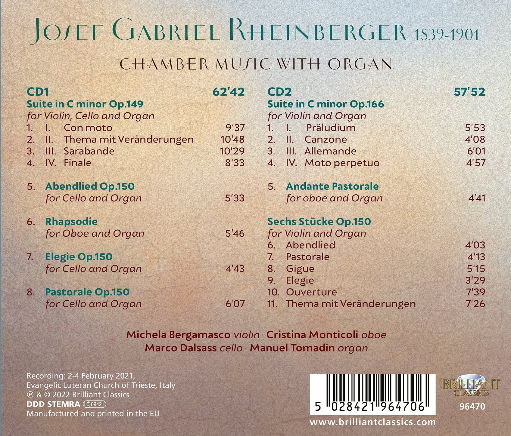 Rheinberger: Chamber Music with Organ - Image 2