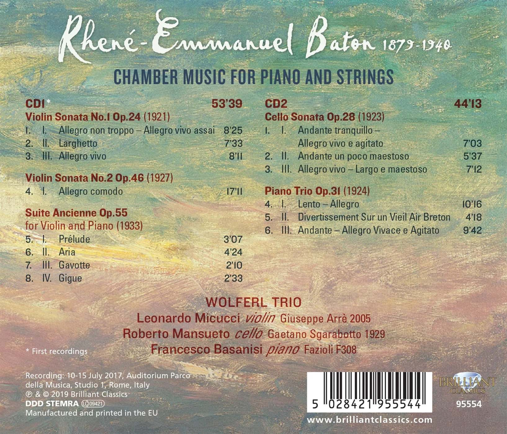 Rhené-Baton: Chamber Music For Piano And Strings - Image 2
