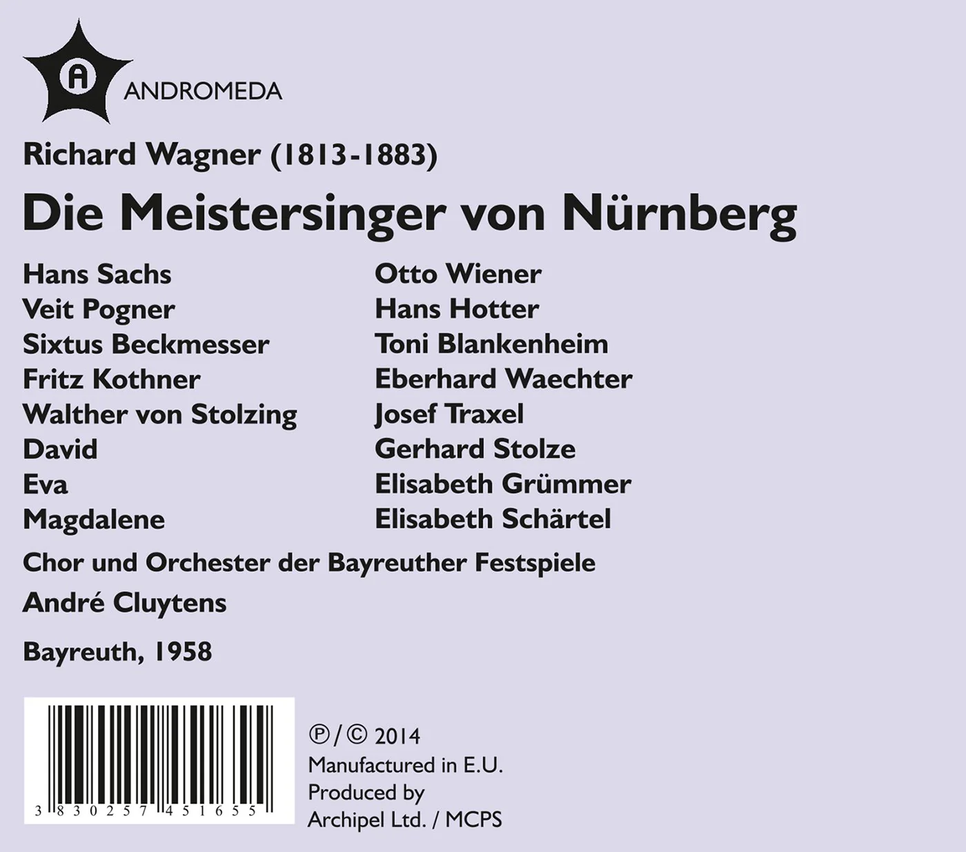 Richard Wagner: Die Meistersinger Von Nurnberg (Bayreuth, 1958) - Image 2