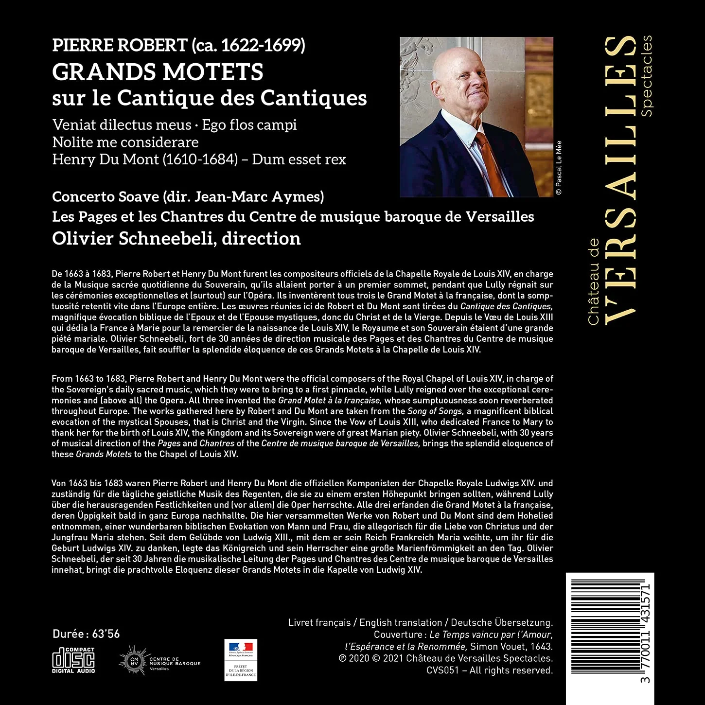 Robert: Grand Motets / Schneebeli, Concerto Soave, Les Pages et Les Chantres du CMBV - Image 2