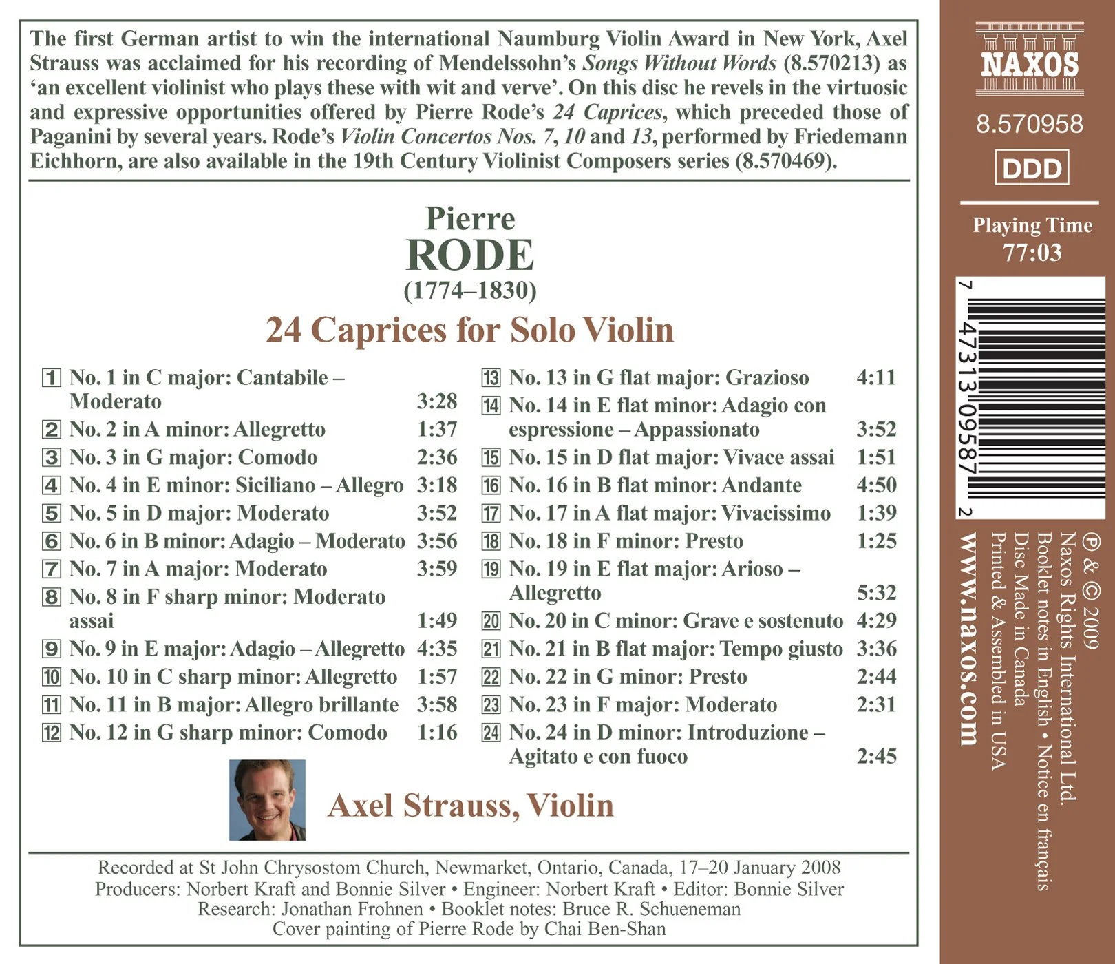 Rode, P.: 24 Caprices for Solo Violin - Image 2