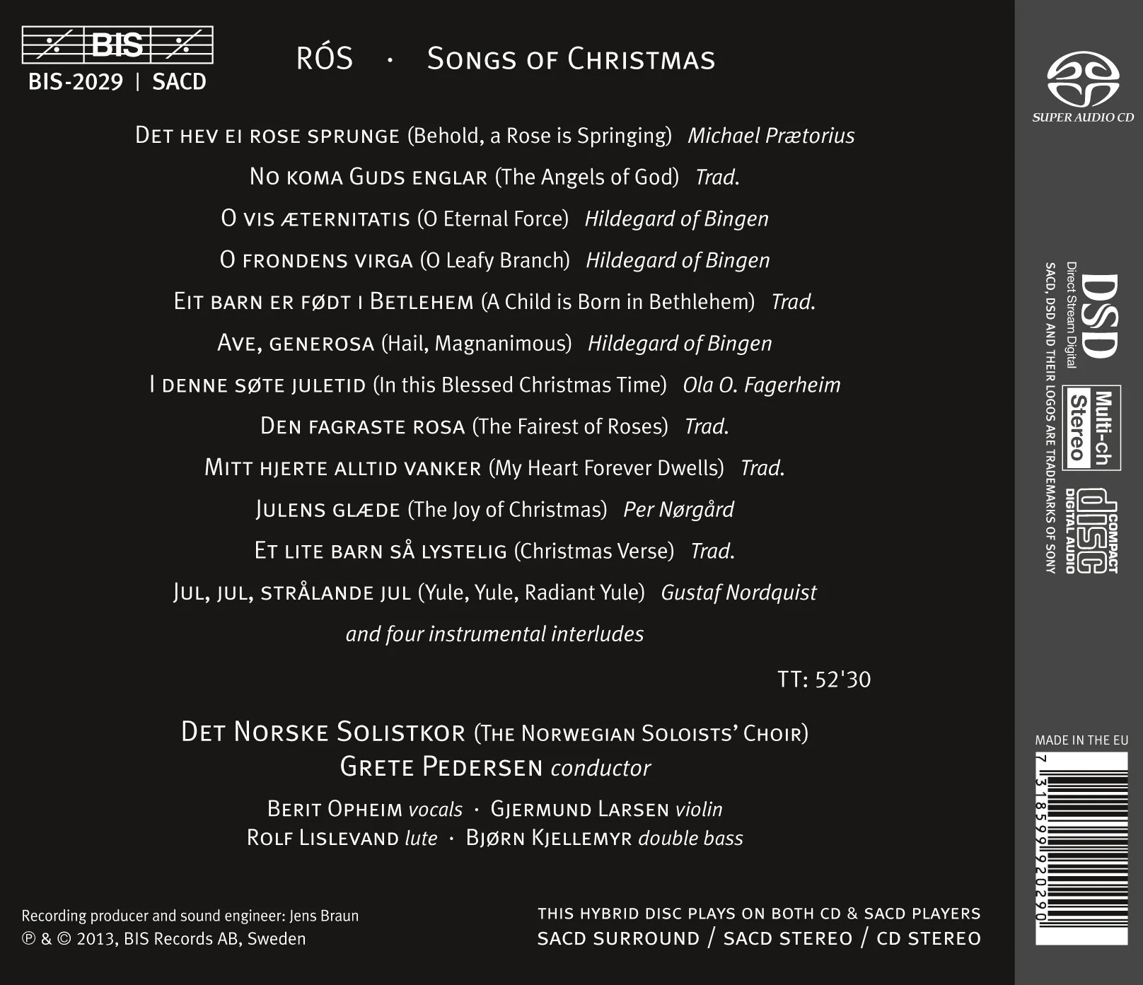 Ros - Songs of Christmas / Pedersen, Norwegian Soloists’ Choir - Image 2