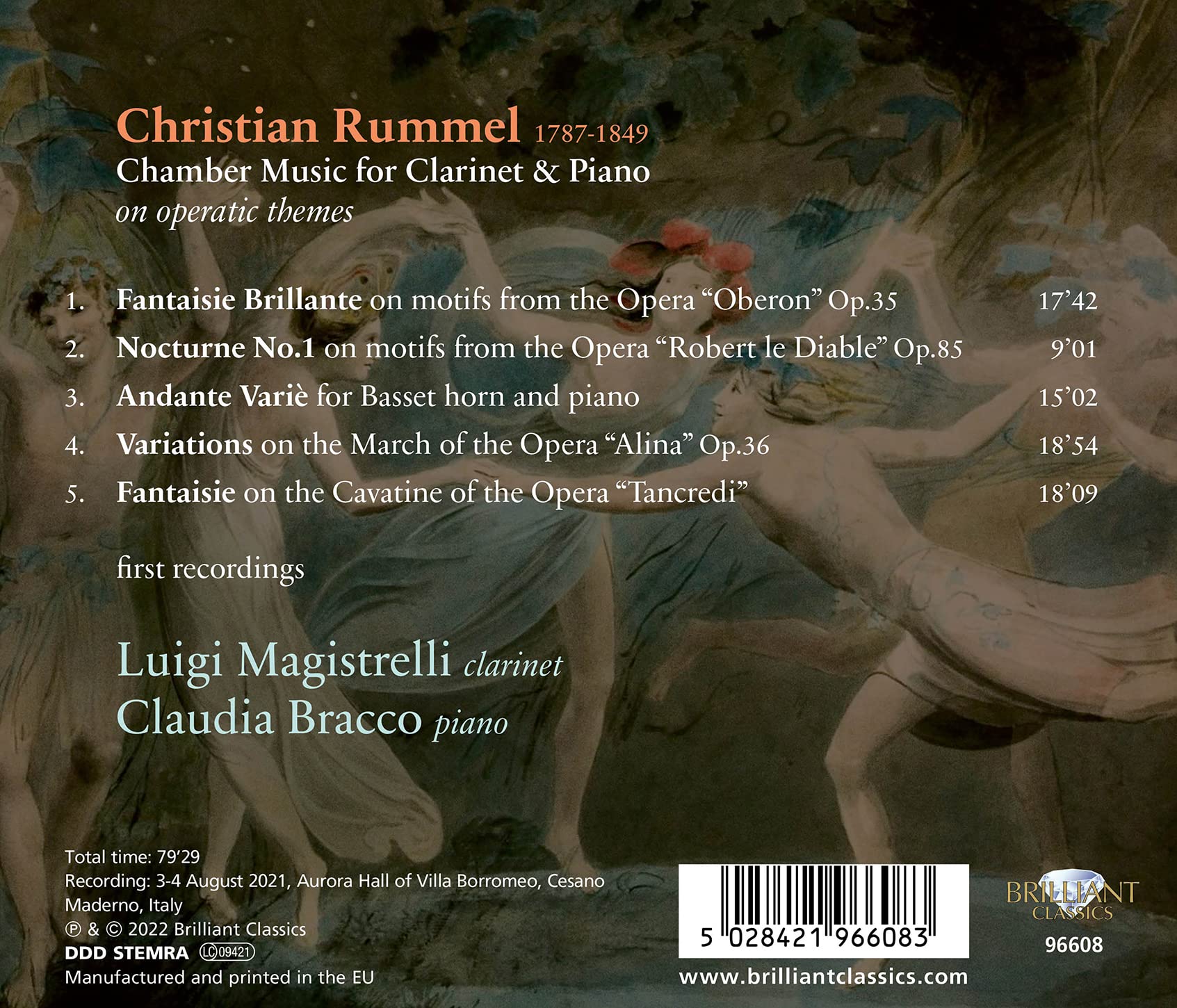 Rummel: Chamber Music for Clarinet & Piano / Magistrelli, Bracco - Image 2