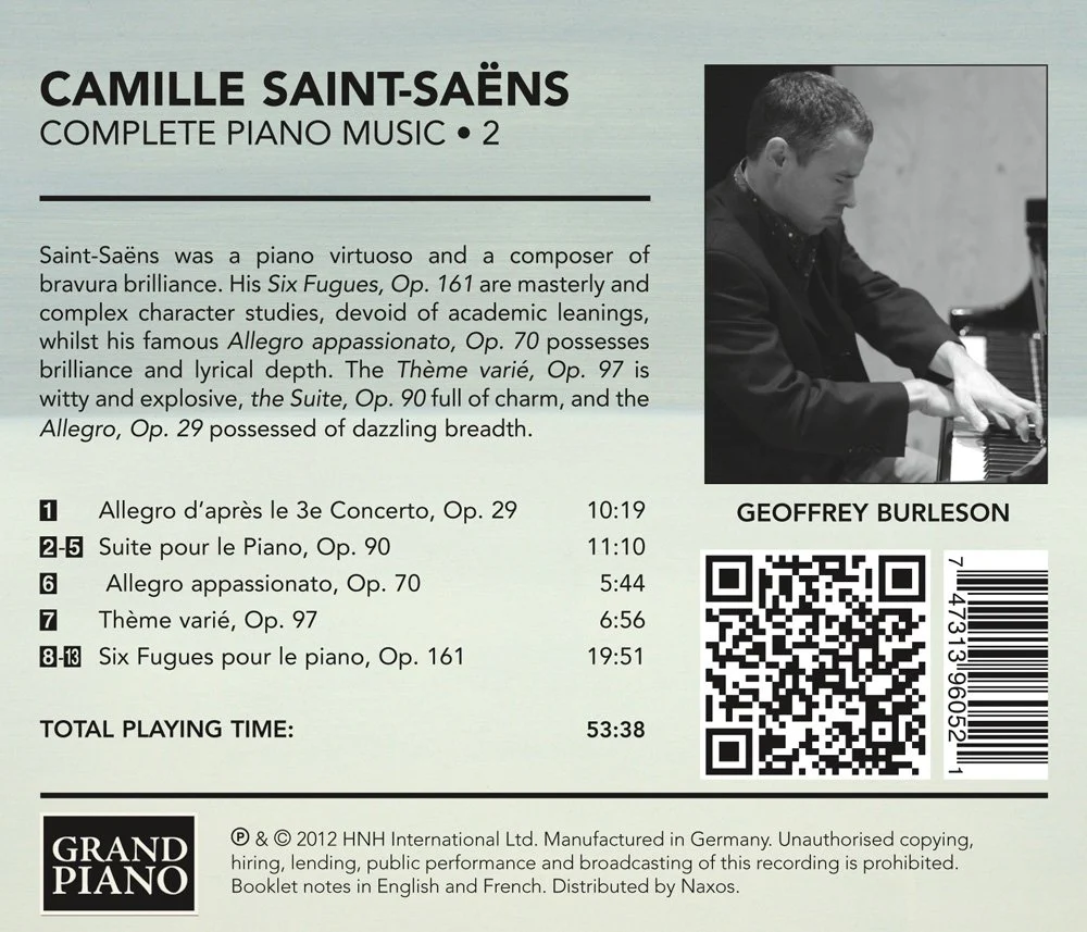 Saint-Saens: Complete Piano Works Vol 2 / Geoffrey Burleson - Image 2