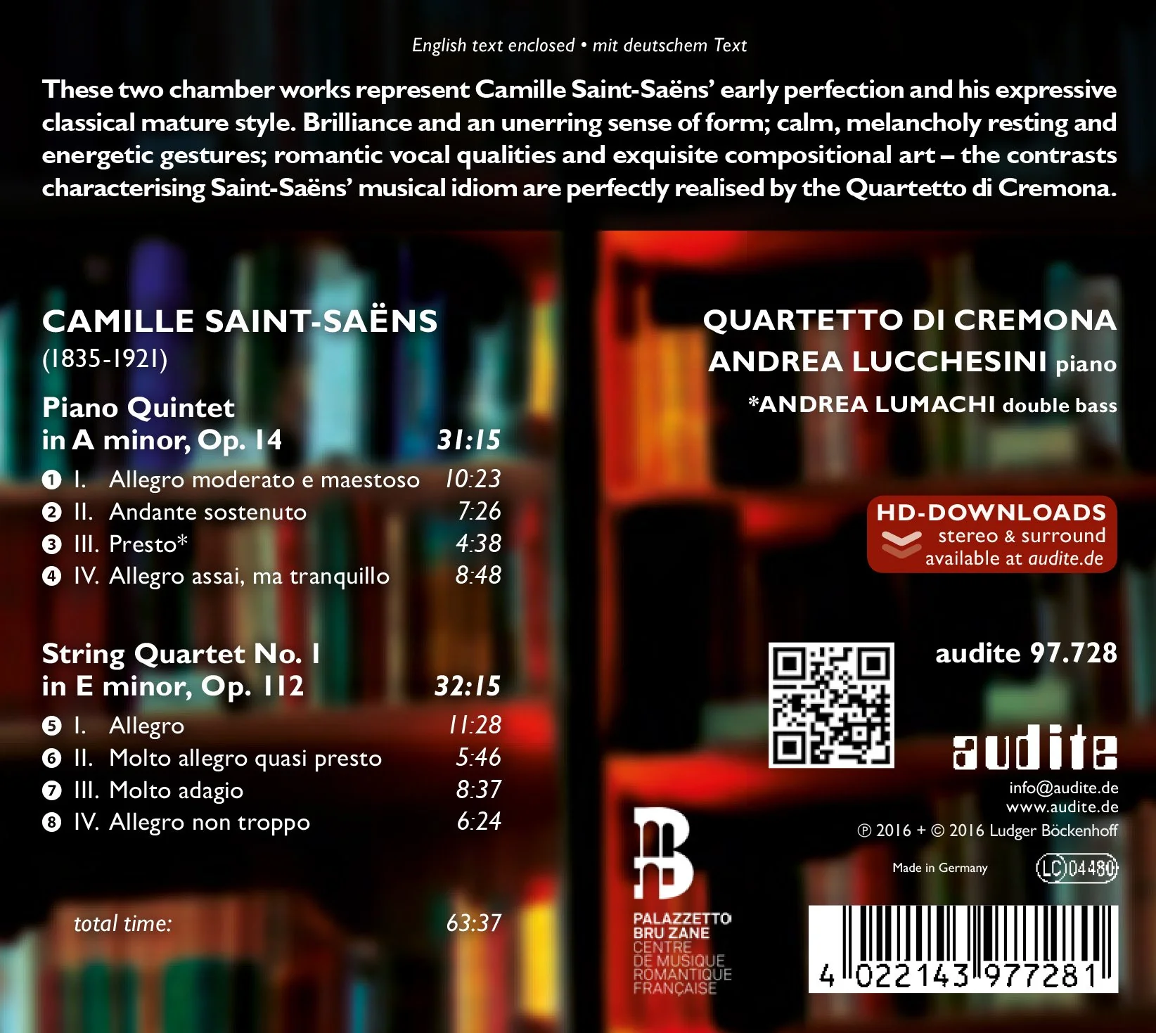 Saint-saens: Piano Quintet; String Quartet No. 1 - Image 2