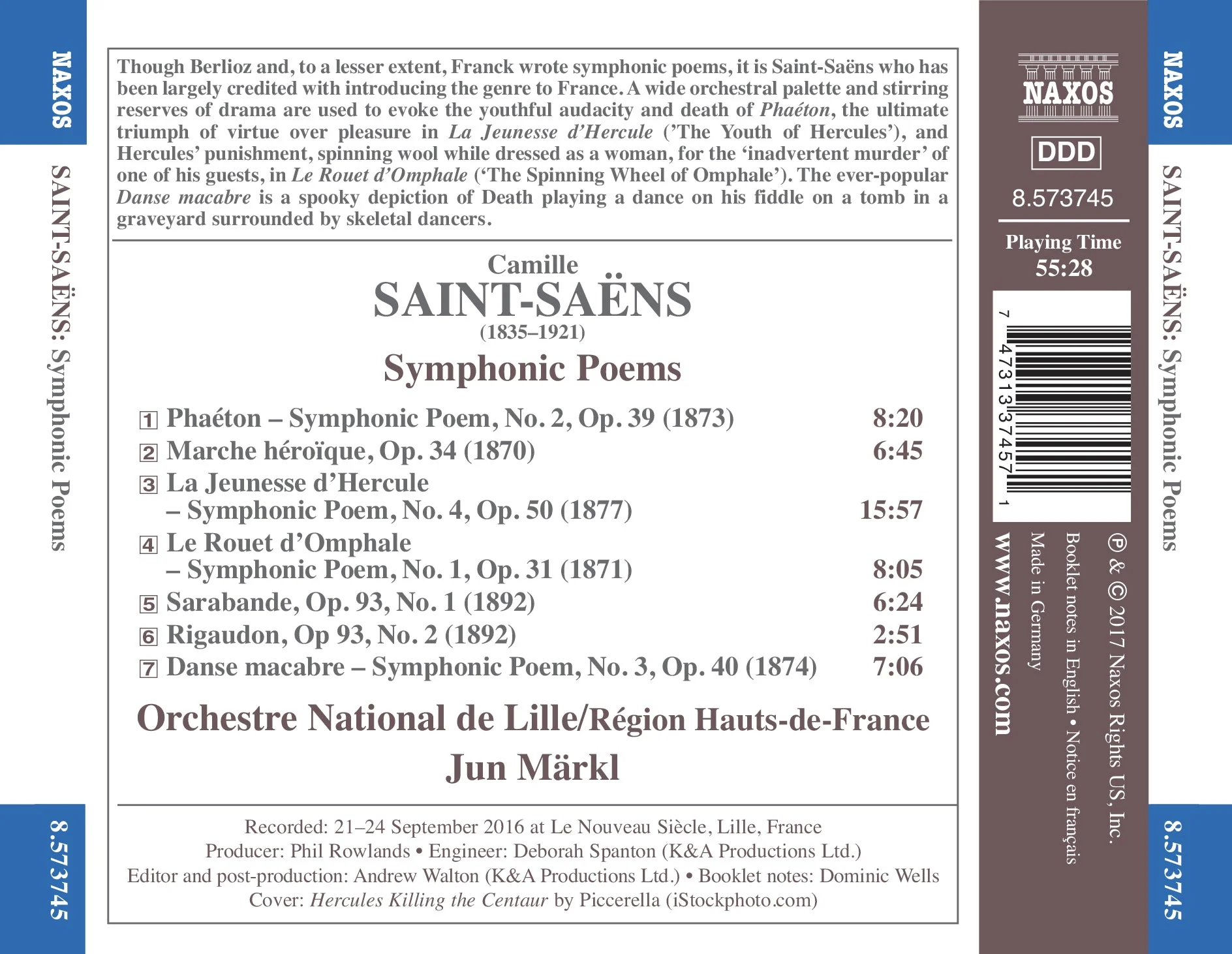 Saint-Saens: Symphonic Poems / Markl, Orchestre National de Lille - Image 2