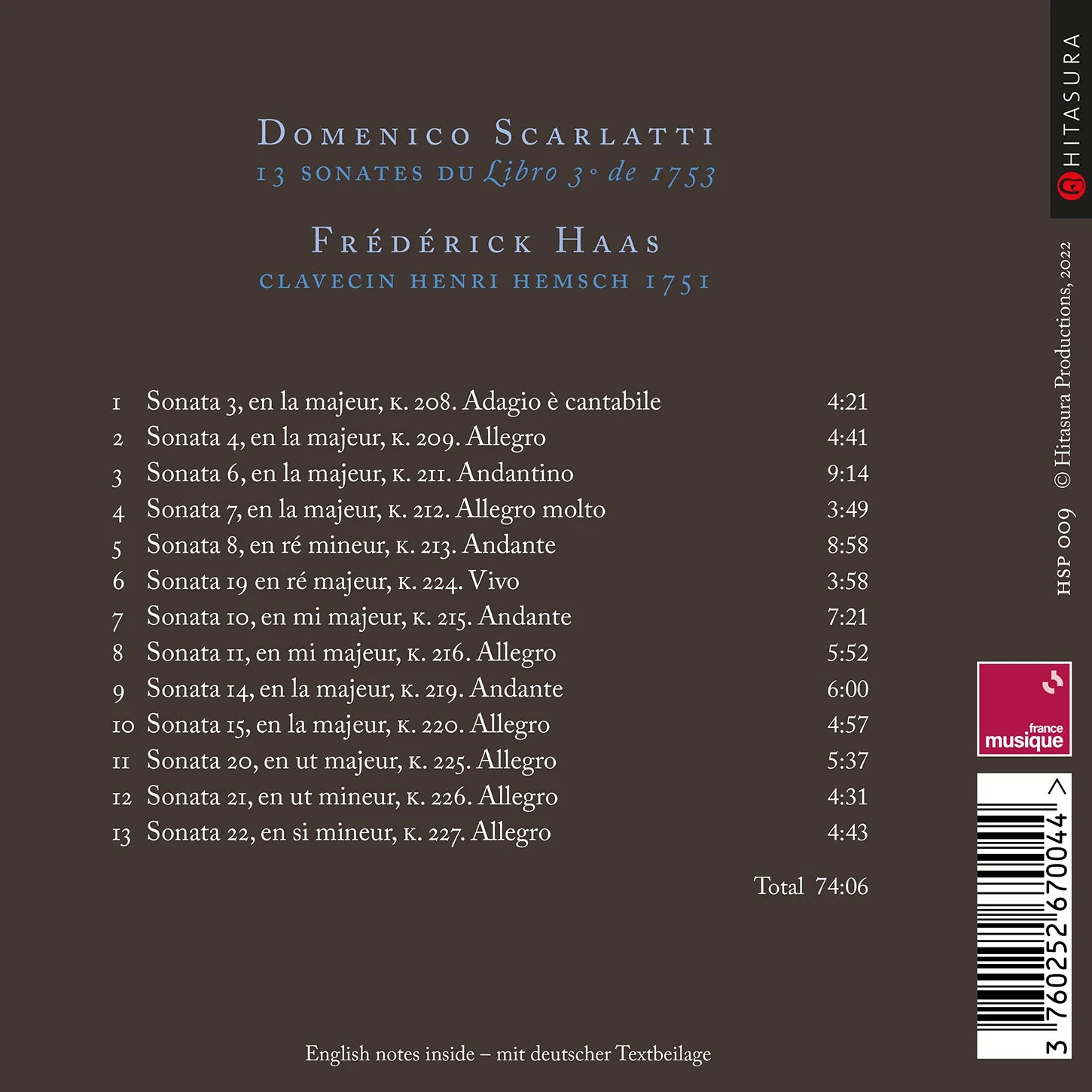 D. Scarlatti: 13 Sonatas from Book 3, 1753 / Haas - Image 2