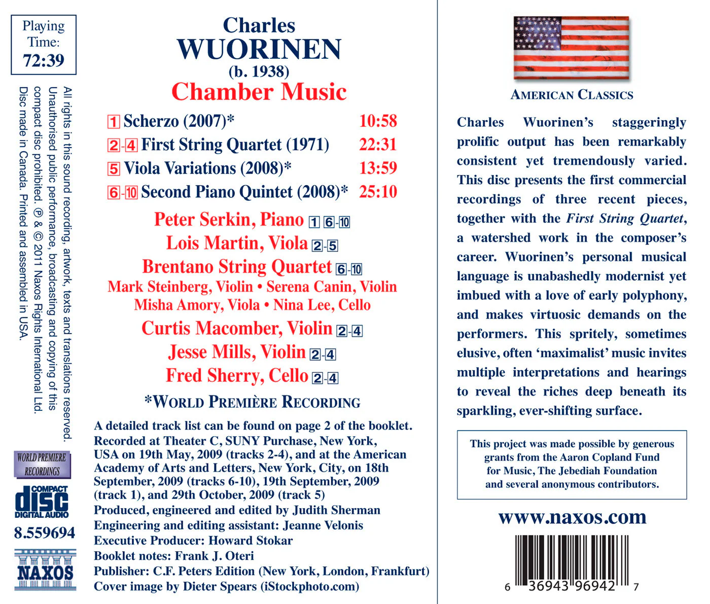 Scherzo / String Quartet No. 1 / Viola Variations /
Piano Quintet No. 2 - Image 2