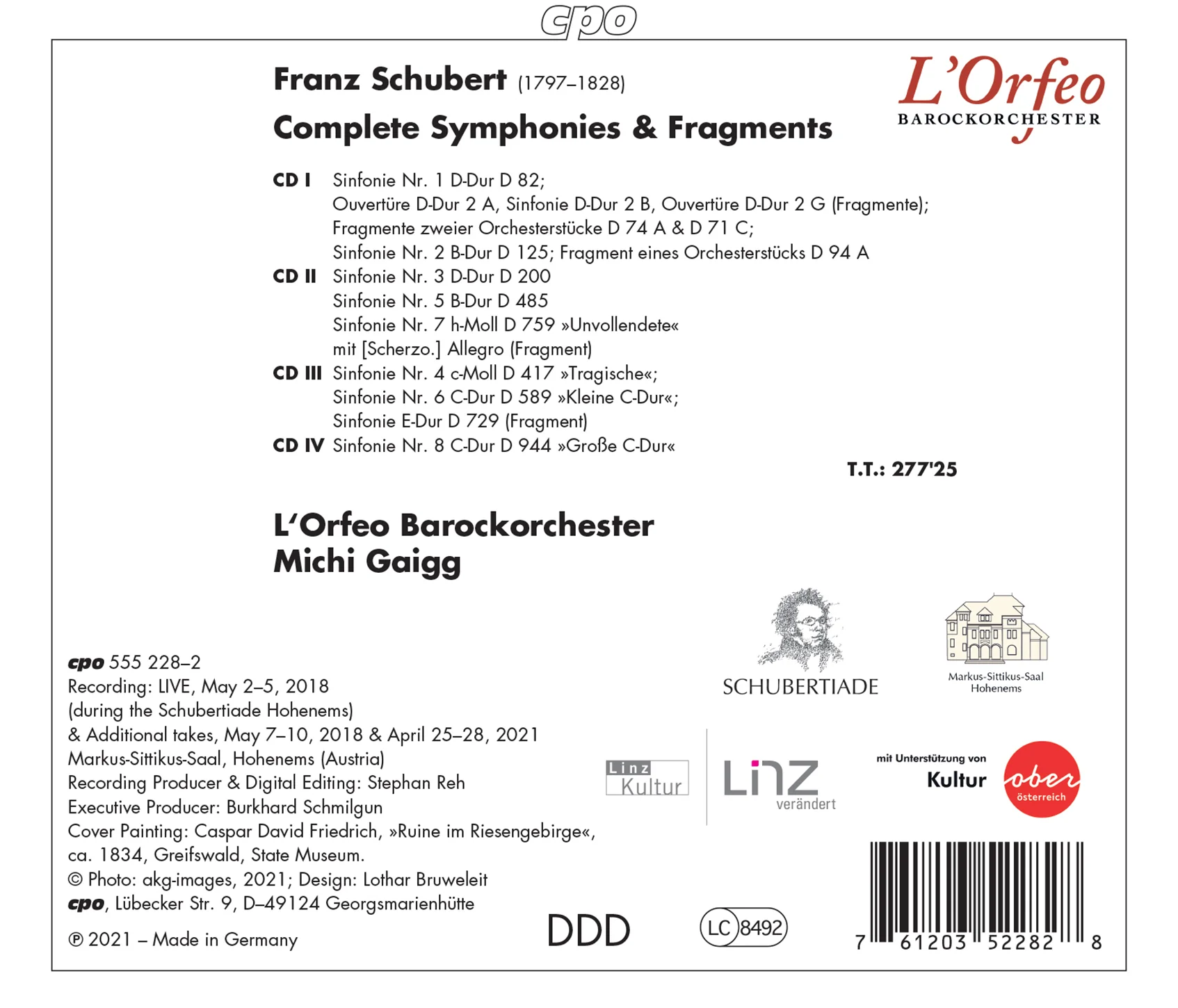 Schubert: Complete Symphonies & Fragments / Gaigg, L'Orfeo Barockorchester - Image 2