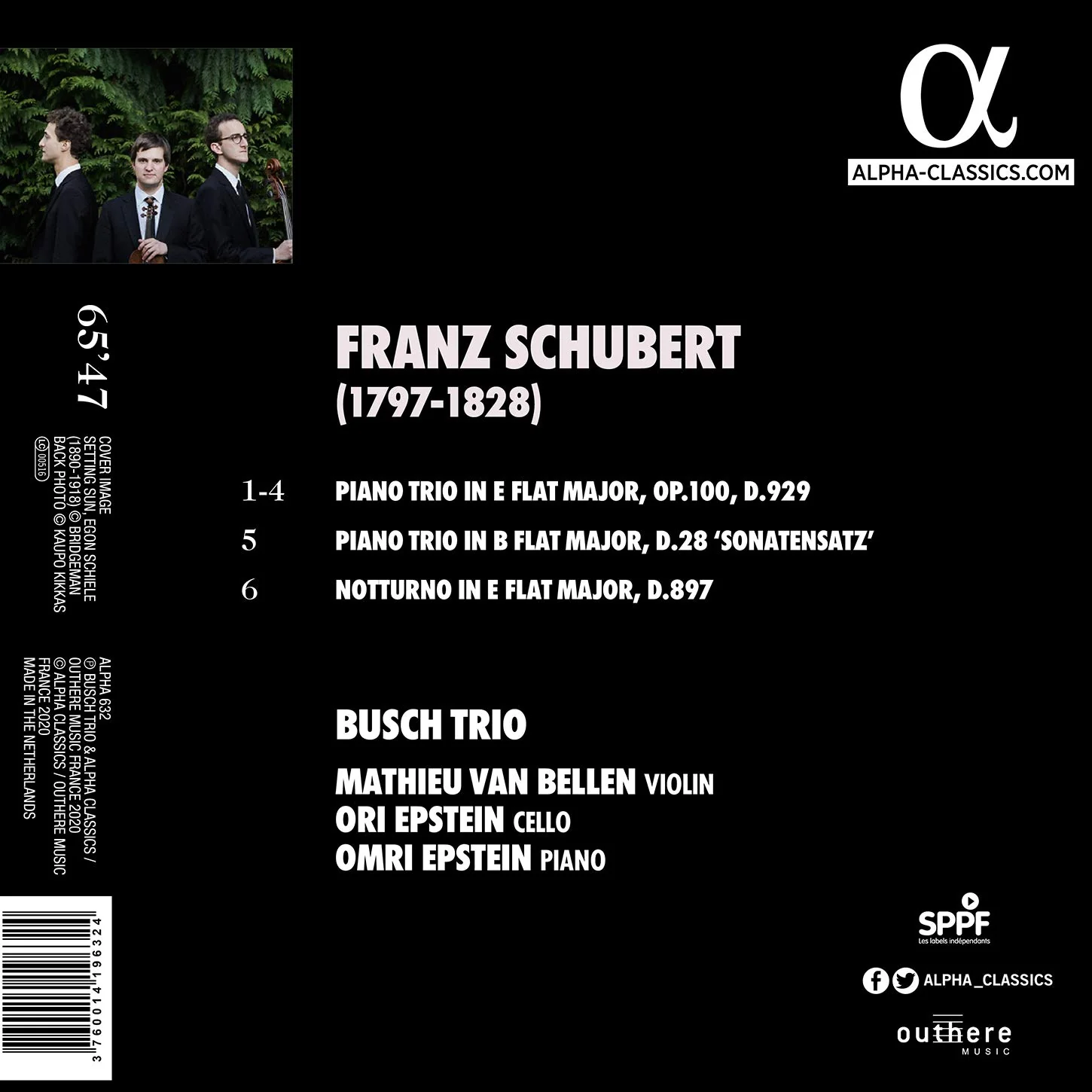 Schubert: Piano Trio No. 2, Sonatensatz & Notturno / Busch Trio - Image 2