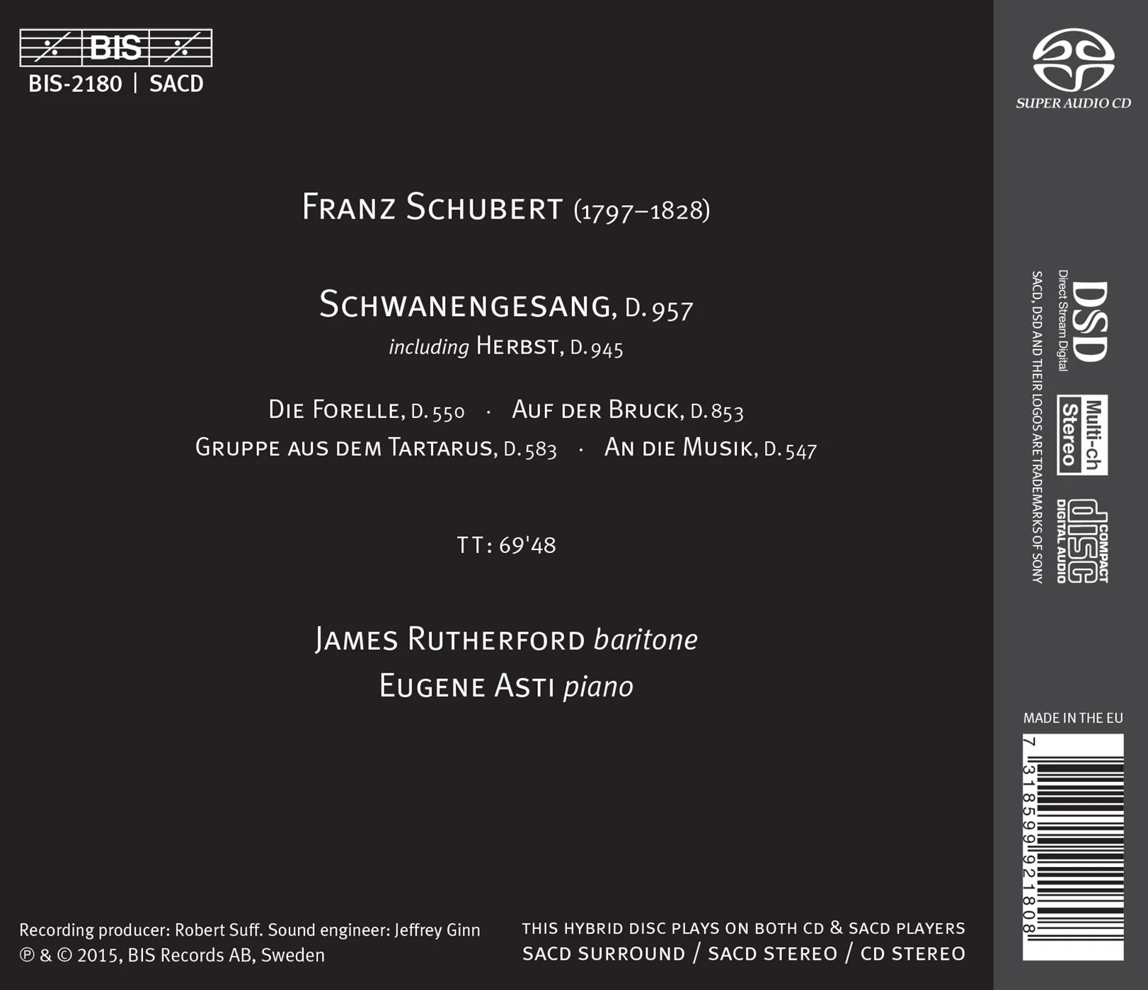 Schubert: Schwanengesang  / Rutherford, Asti - Image 2