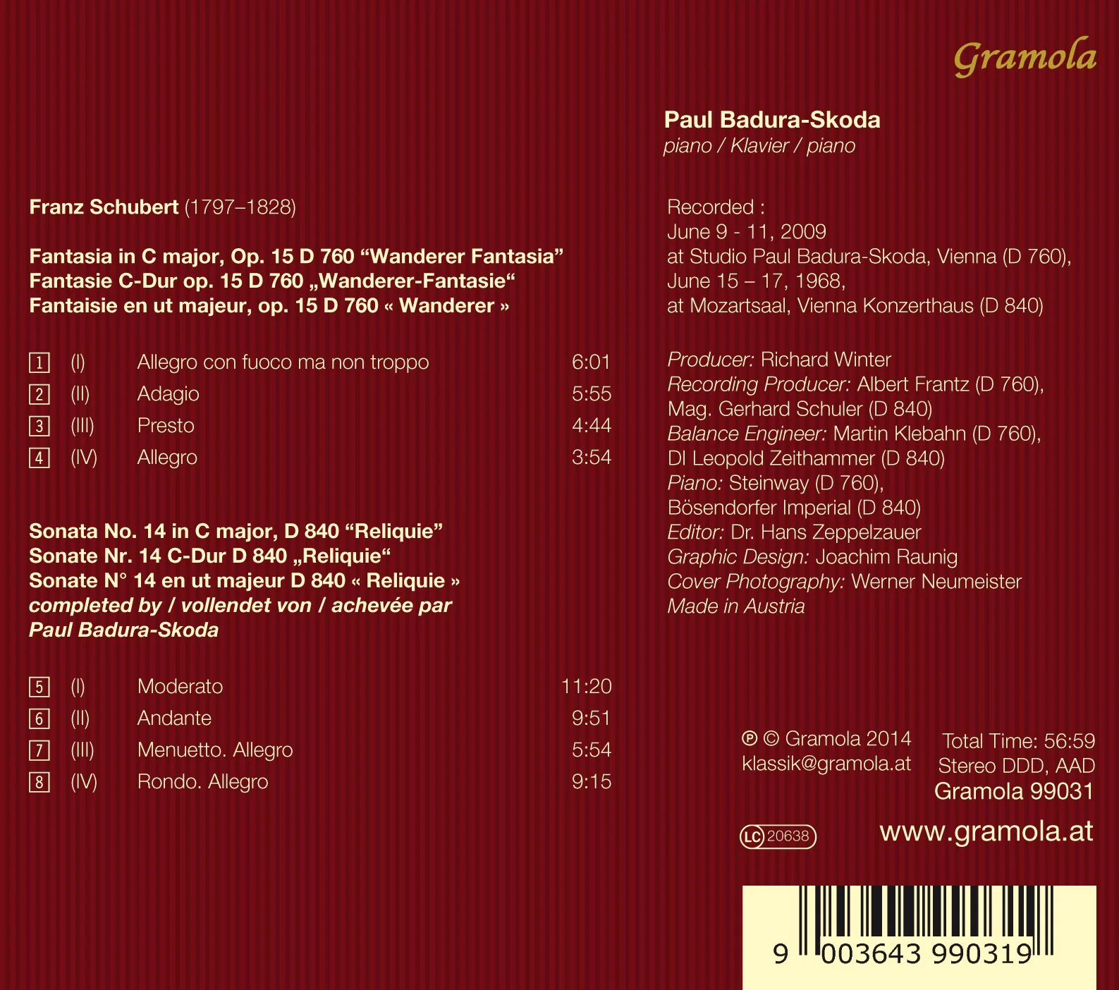 Schubert: Wanderer-fantasie & Piano Sonata No. 15 - Image 2