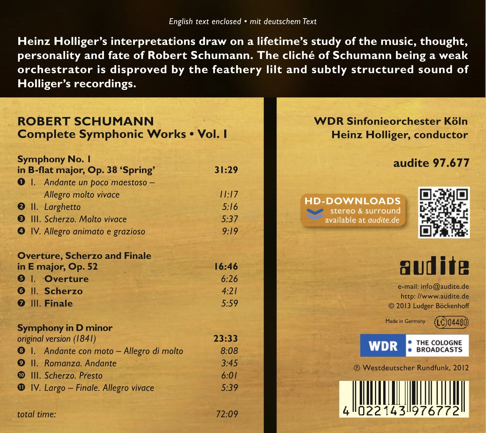 Schumann: Complete Symphonic Works, Vol. 1 - Image 2