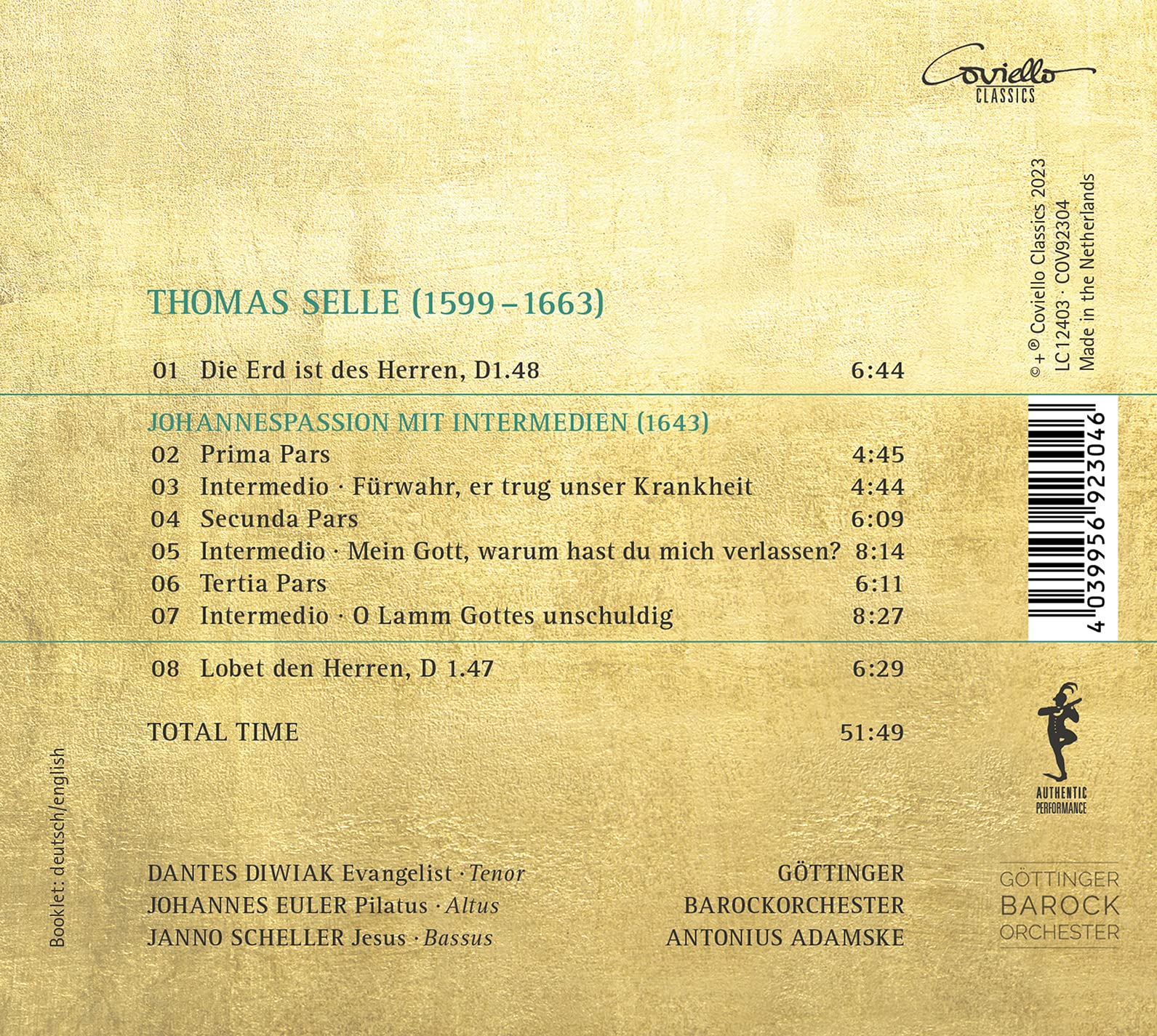 Selle: Johannespassion 1643 - Image 2