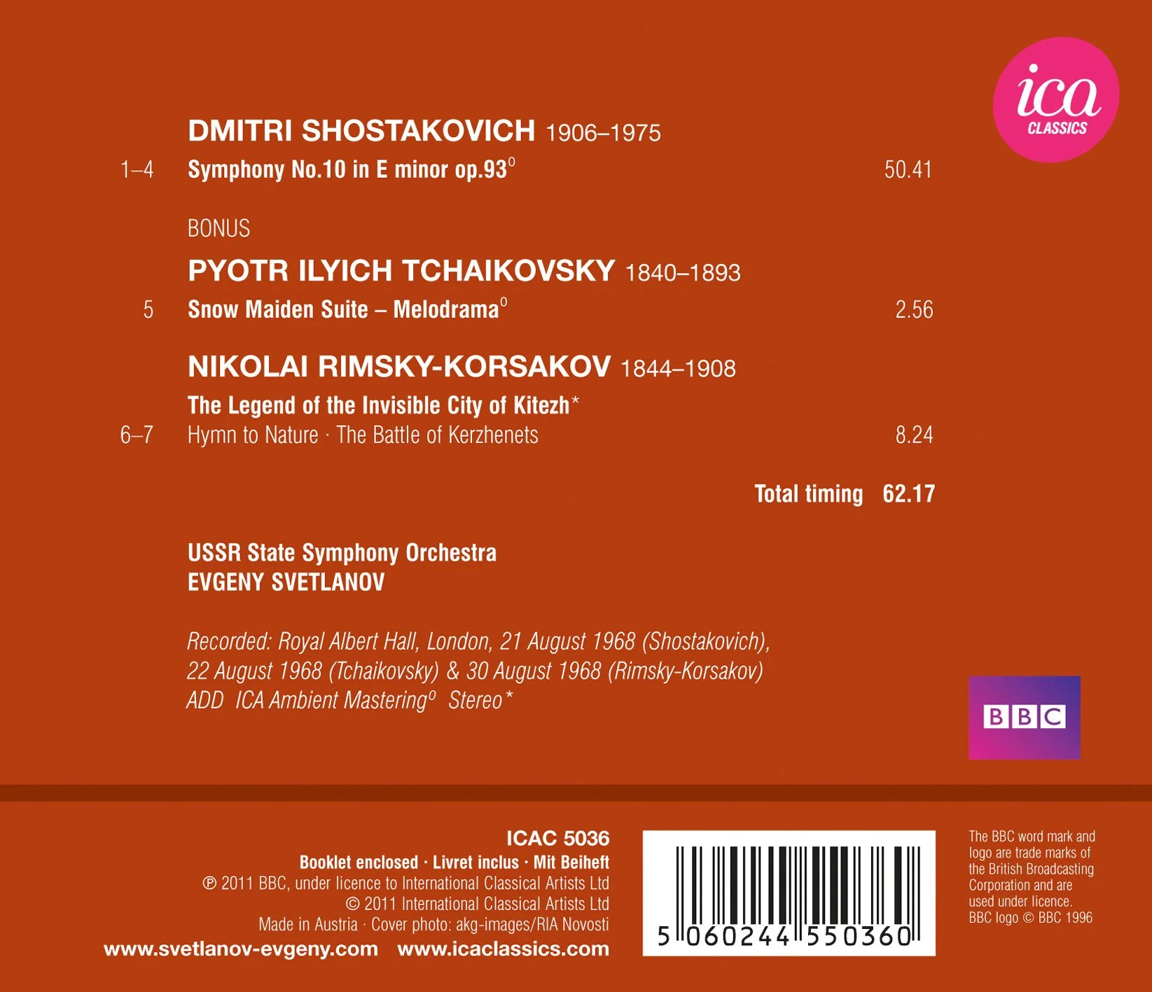 Shostakovich: Symphony no 10 / Svetlanov, USSR State Symphony - Image 2