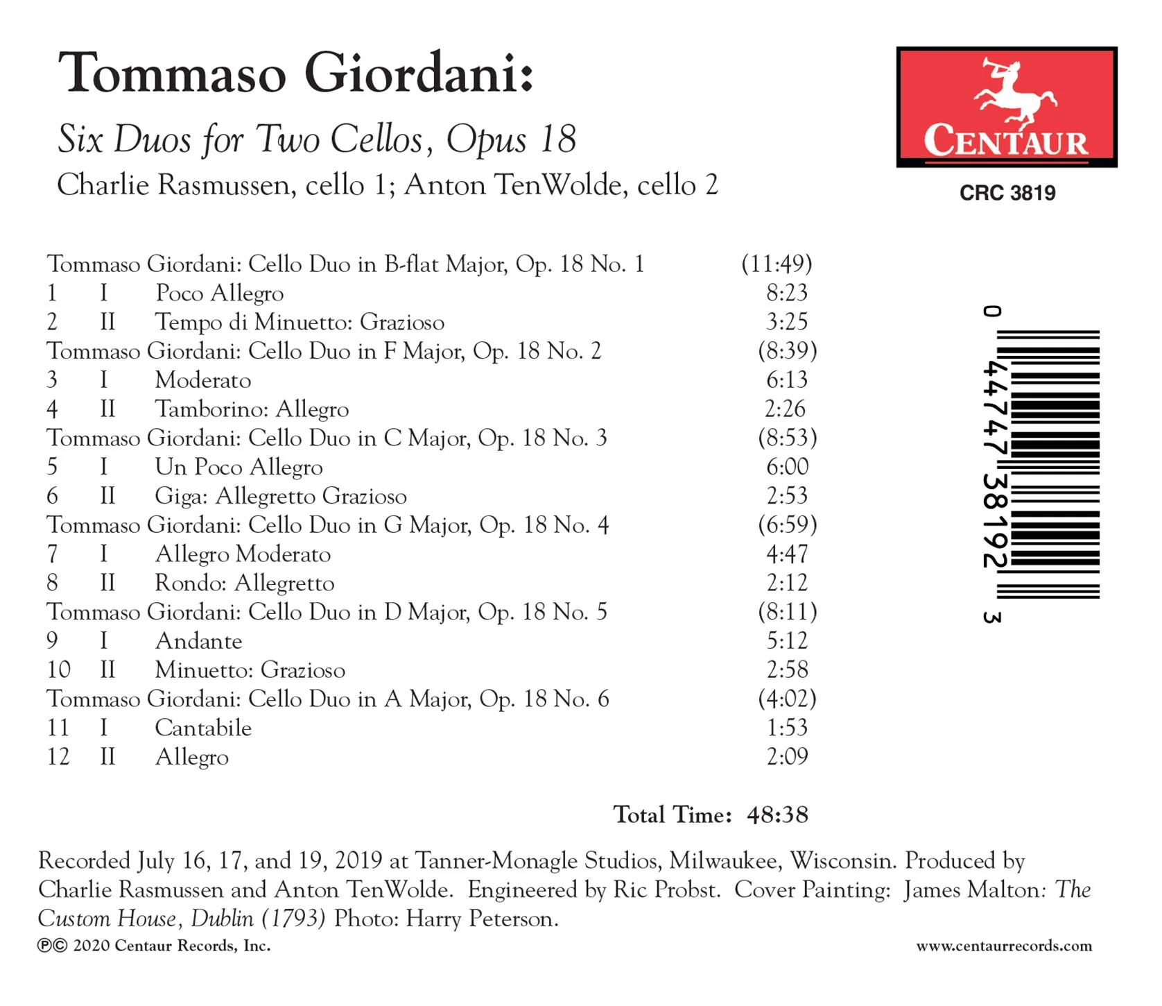 Giordani: Six Duos For Two Cellos, Opus 18 - Image 2