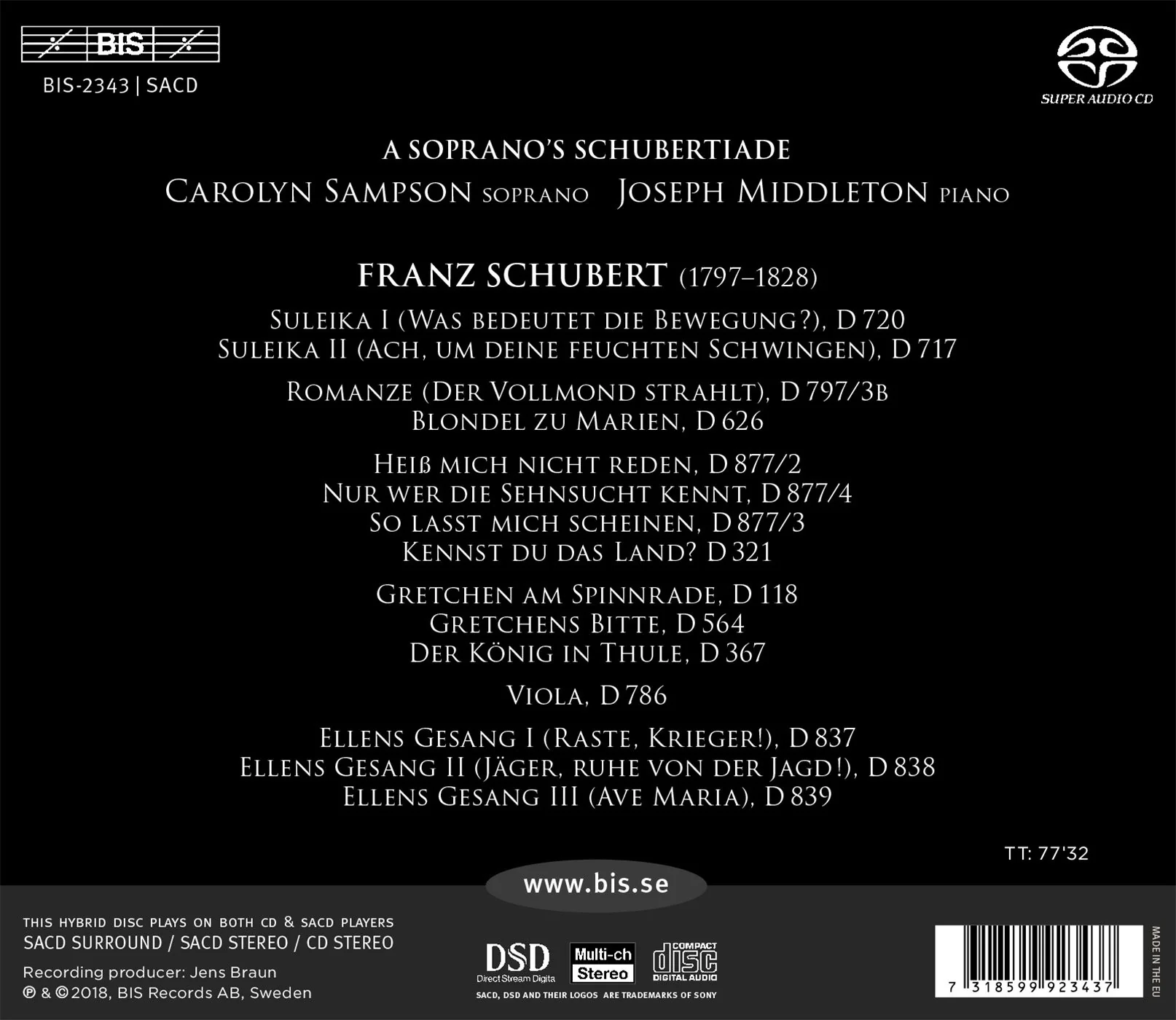 Soprano's Schubertiade / Sampson, Middleton - Image 2