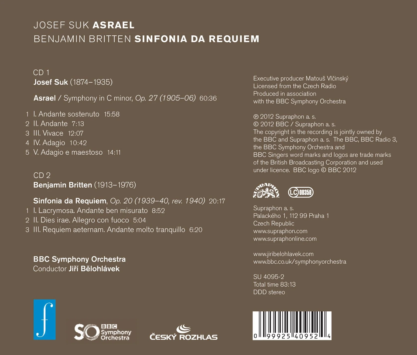 Suk: Asrael - Britten: Sinfonia da Requiem - Image 2