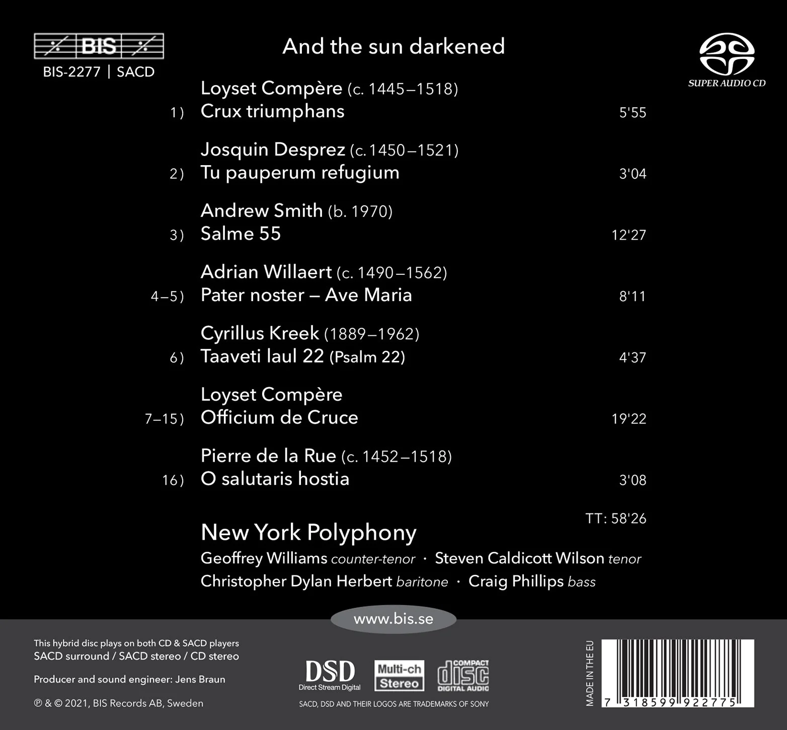 And The Sun Darkened: Music for Passiontide / New York Polyphony - Image 2