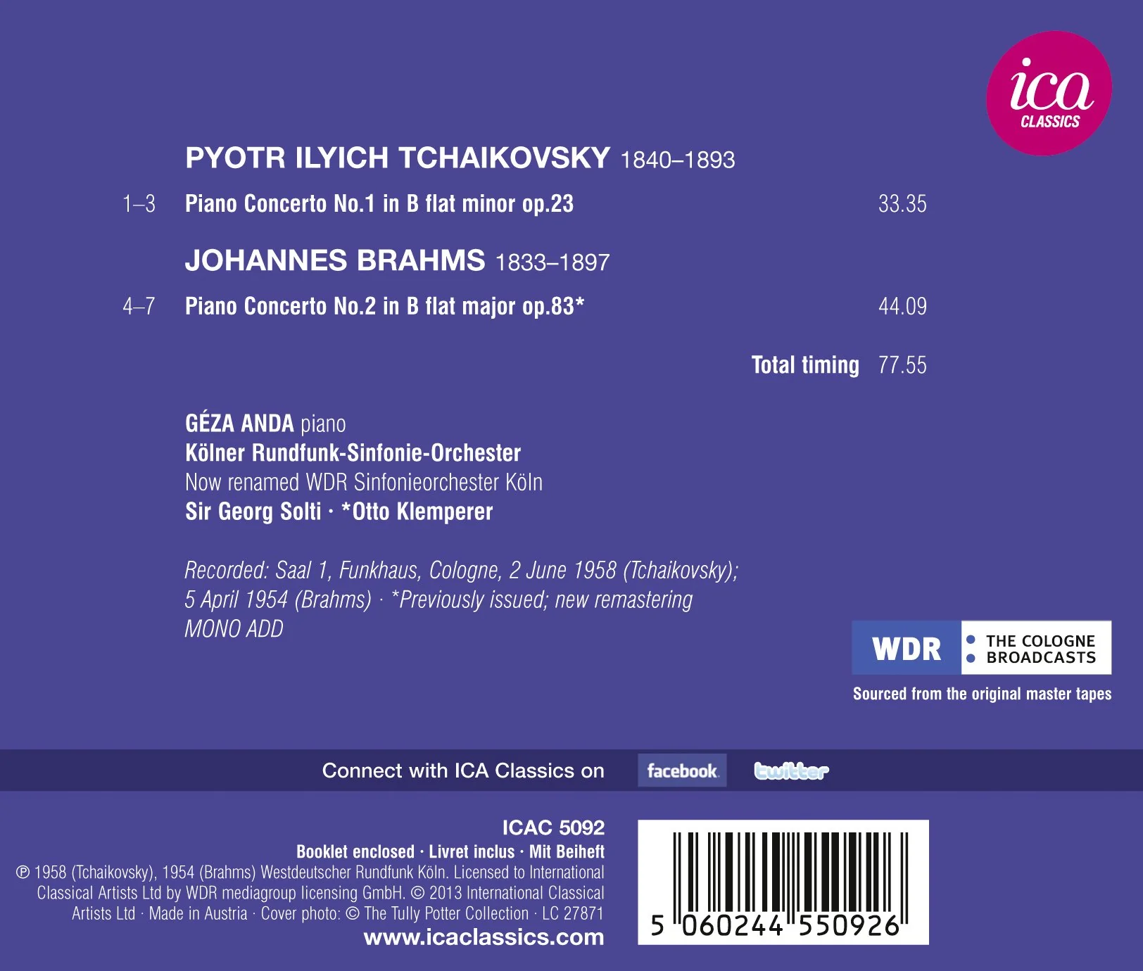 Tchaikovsky: Piano Concerto No. 1 - Brahms: Piano Concerto N - Image 2