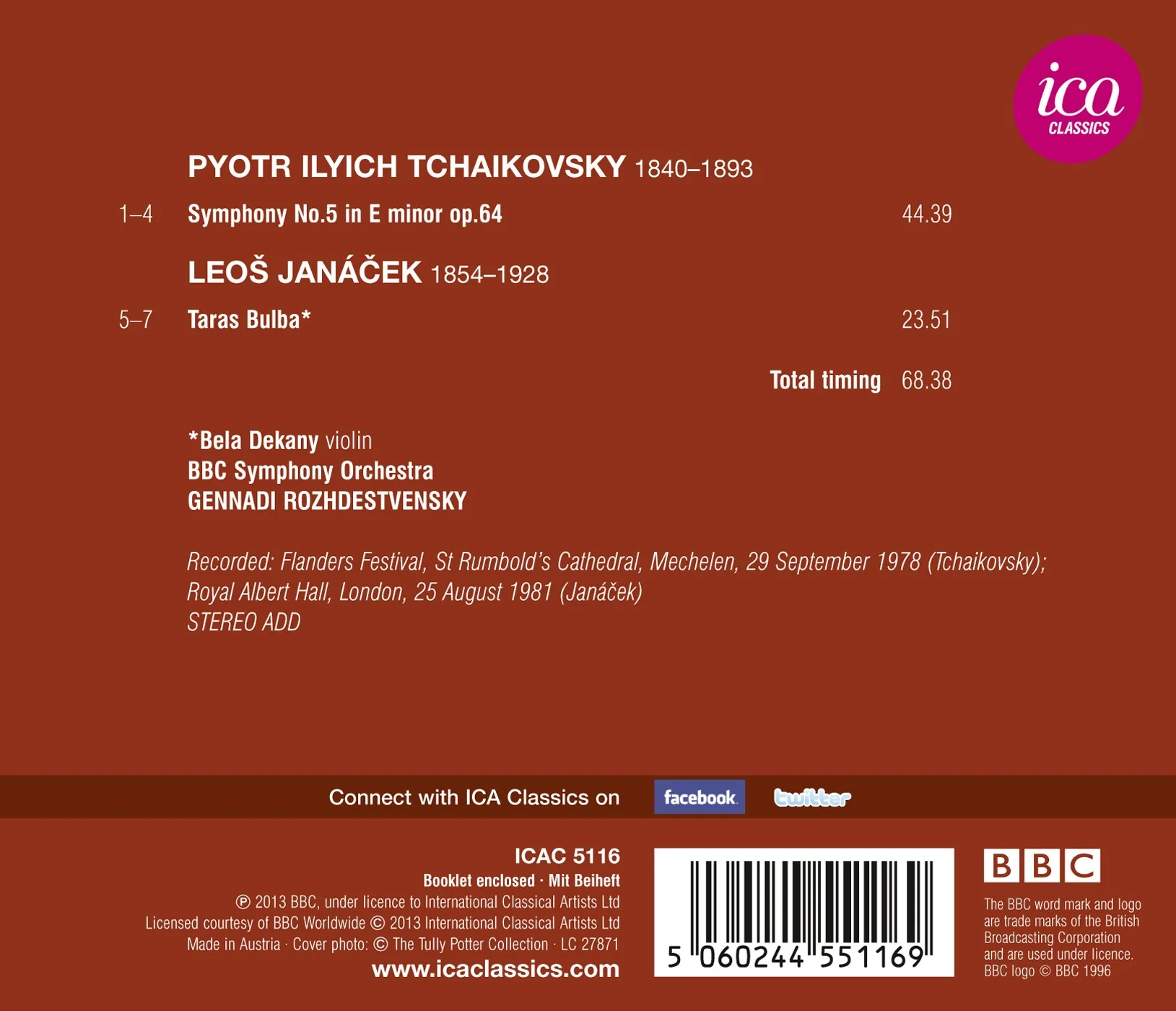 Tchaikovsky: Symphony No. 5, Op. 64  - Janácek: Taras Bulba, - Image 2