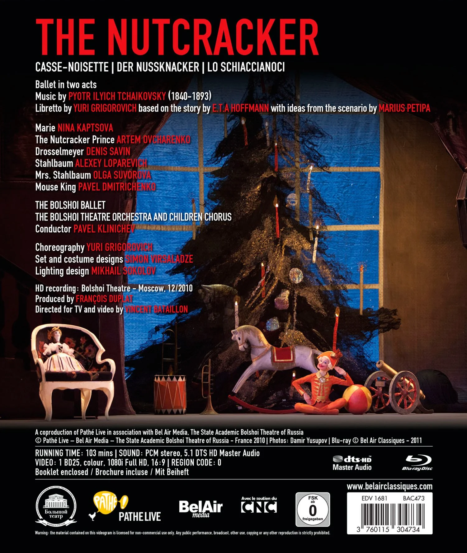 Tchaikovsky: The Nutcracker / Kaptsova, Ovcharenko, Bolshoi Ballet [blu-ray] - Image 2