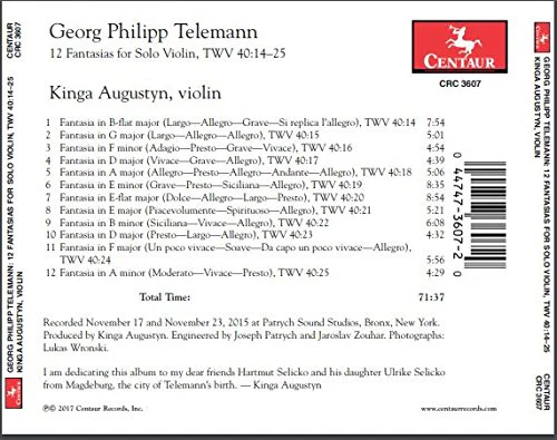 Telemann: 12 Fantasias for Solo Violin, TWV 40:14-25 - Image 2