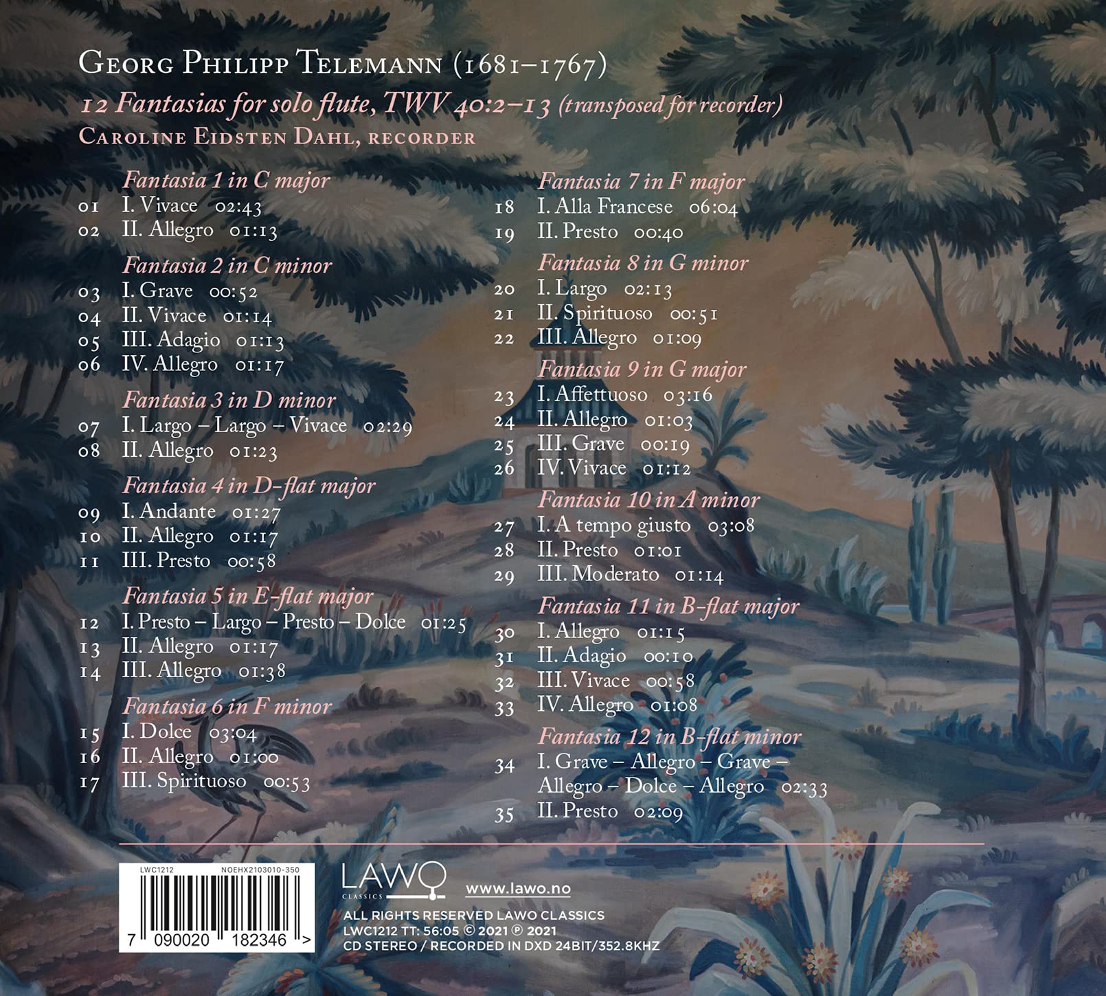 Telemann: 12 Solo Fantasias / Dahl - Image 2