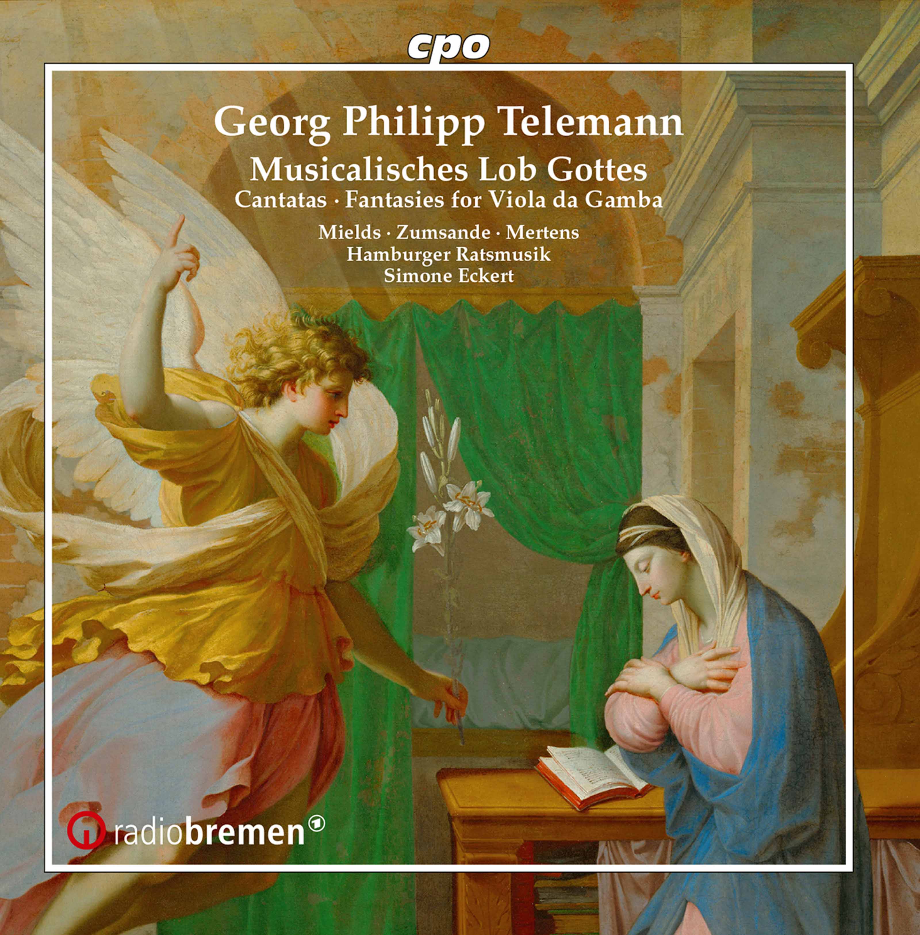 Telemann: Cantatas, Fantasies for viola da gamba / Eckert, Hamburger Ratsmusik - Image 2